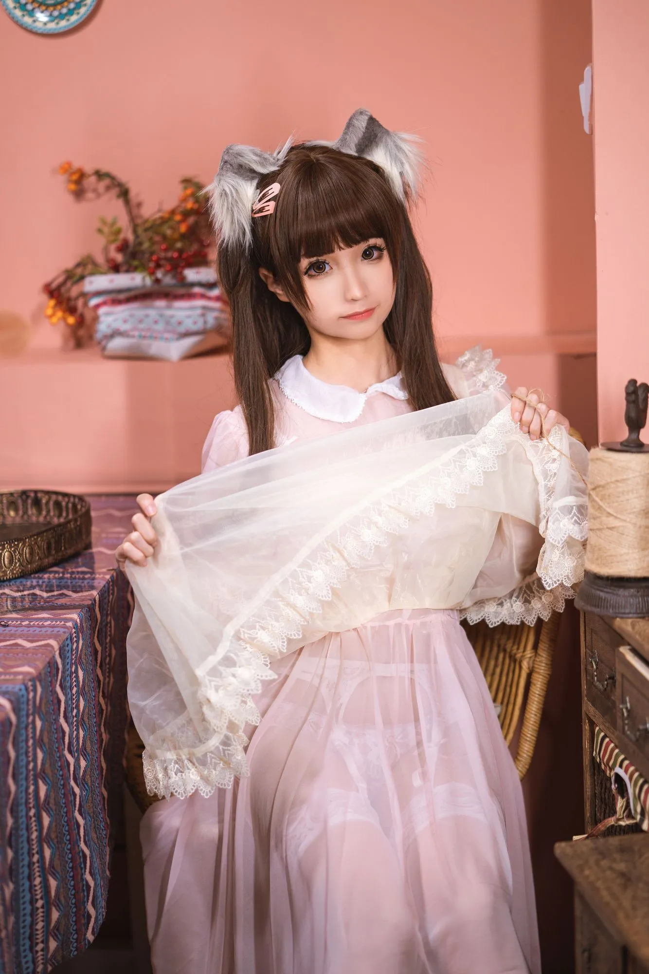 图片[3]-No.050-粉透明女仆 [34P]-coswz-cos王者