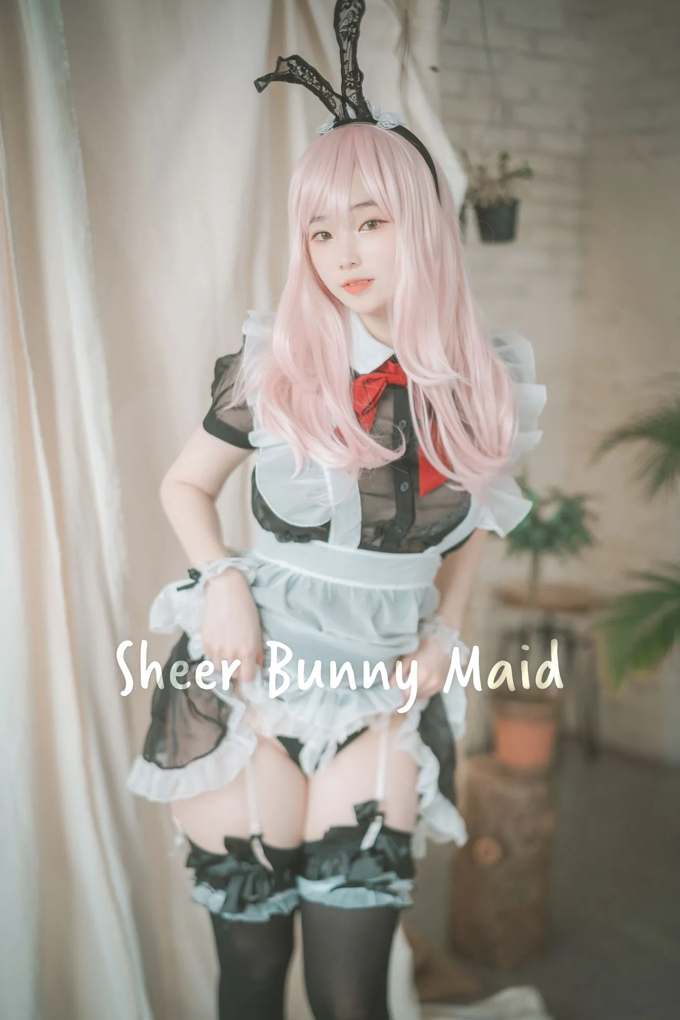 图片[2]-No.064-[DJAWA] Sheer Bunny Maid [51P]-coswz-cos王者