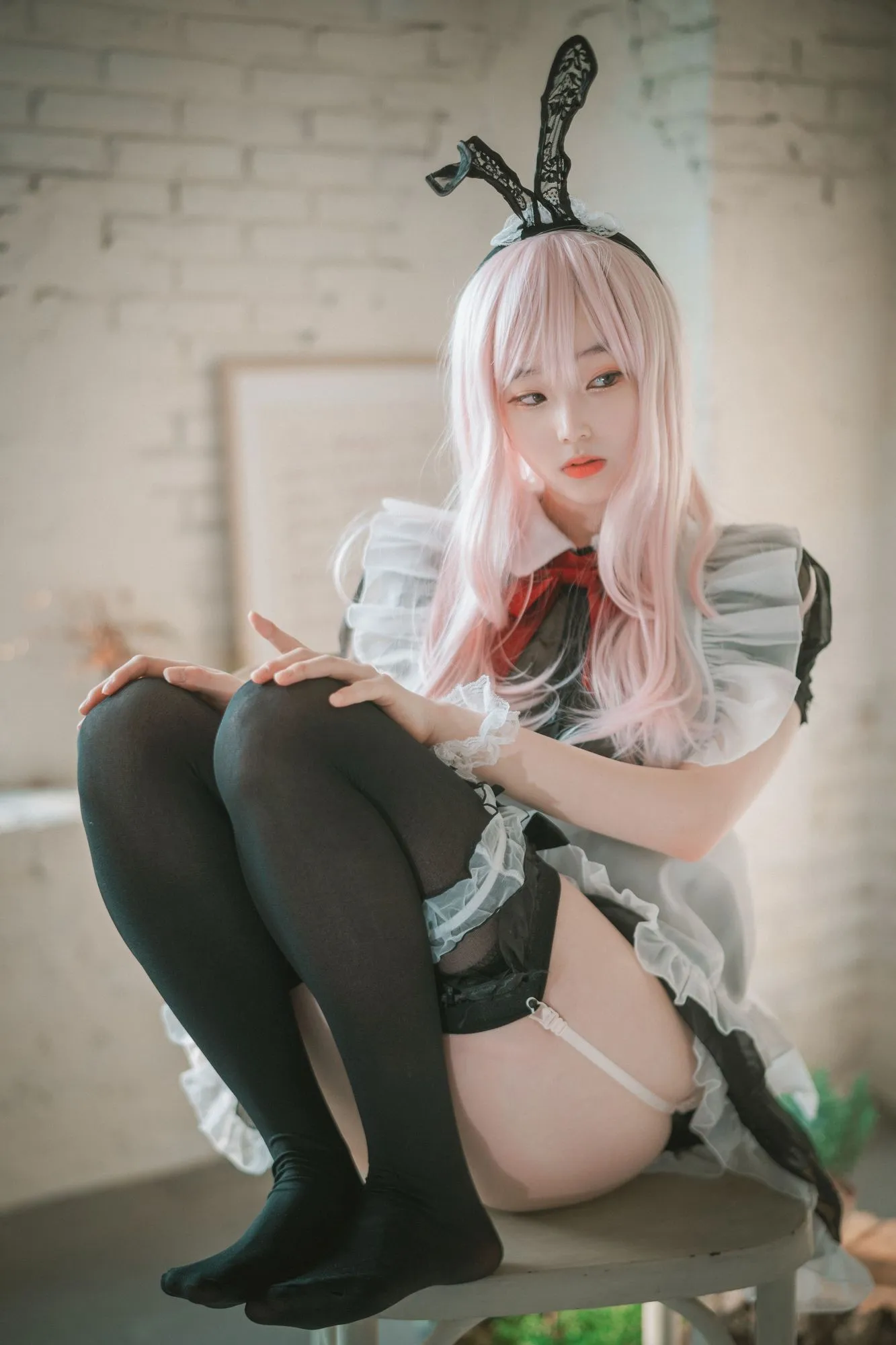 No.064-[DJAWA] Sheer Bunny Maid [51P]-图妖社
