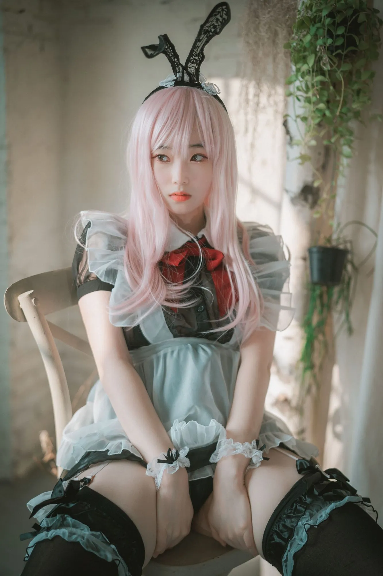 图片[4]-No.064-[DJAWA] Sheer Bunny Maid [51P]-coswz-cos王者