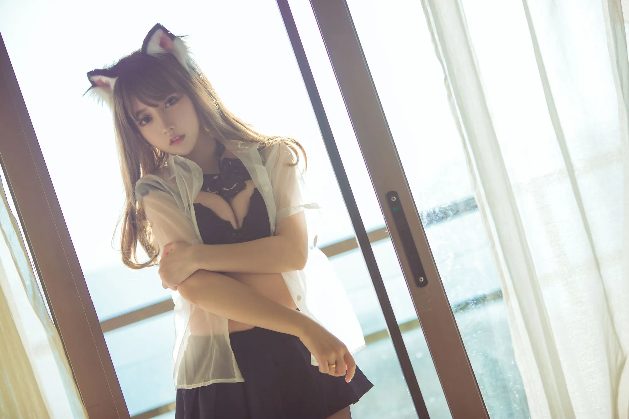图片[4]-No.066-阳台黑丝猫娘(和No.45重复) [24P]-coswz-cos王者