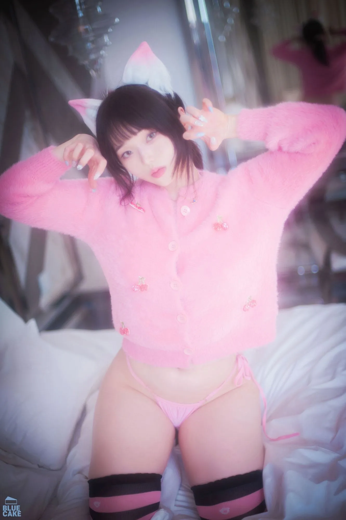 No.092-[BLUECAKE] Naughty Cats Pink & Mint RED [144P]-图妖社
