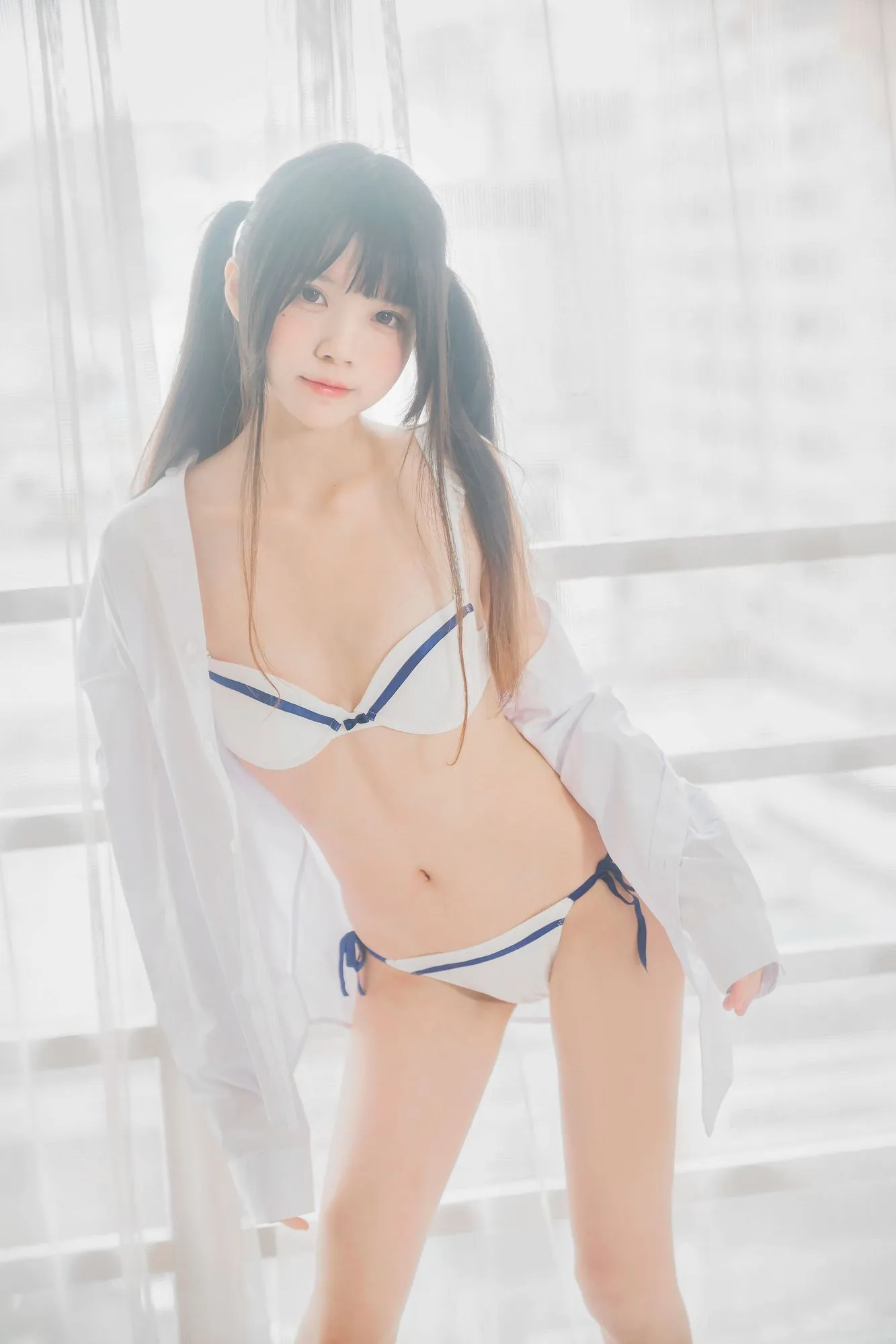 图片[3]-No.096-桜桃未熟 白衬衫双马尾 [47P]-coswz-cos王者