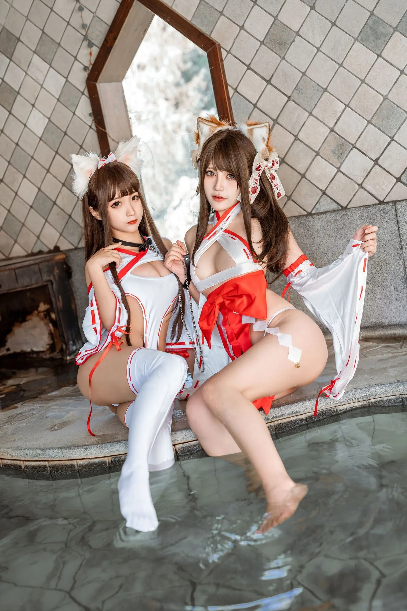 No.107-蠢沫沫&一笑芳香沁 双人狐 [50P]-图妖社