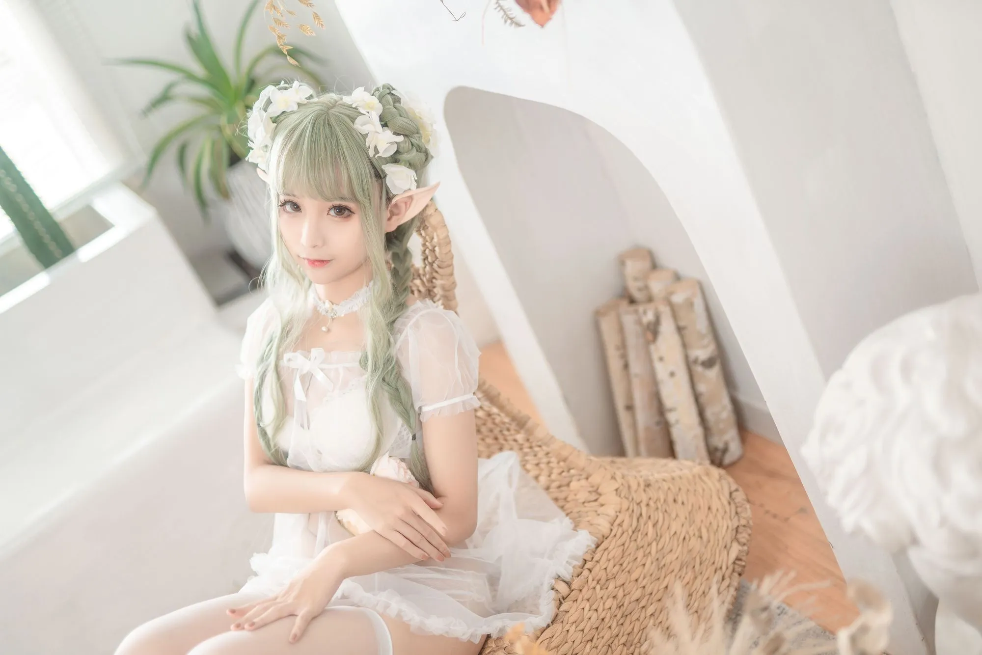 图片[2]-No.120-《尖耳国度》绿精灵 [40P]-coswz-cos王者