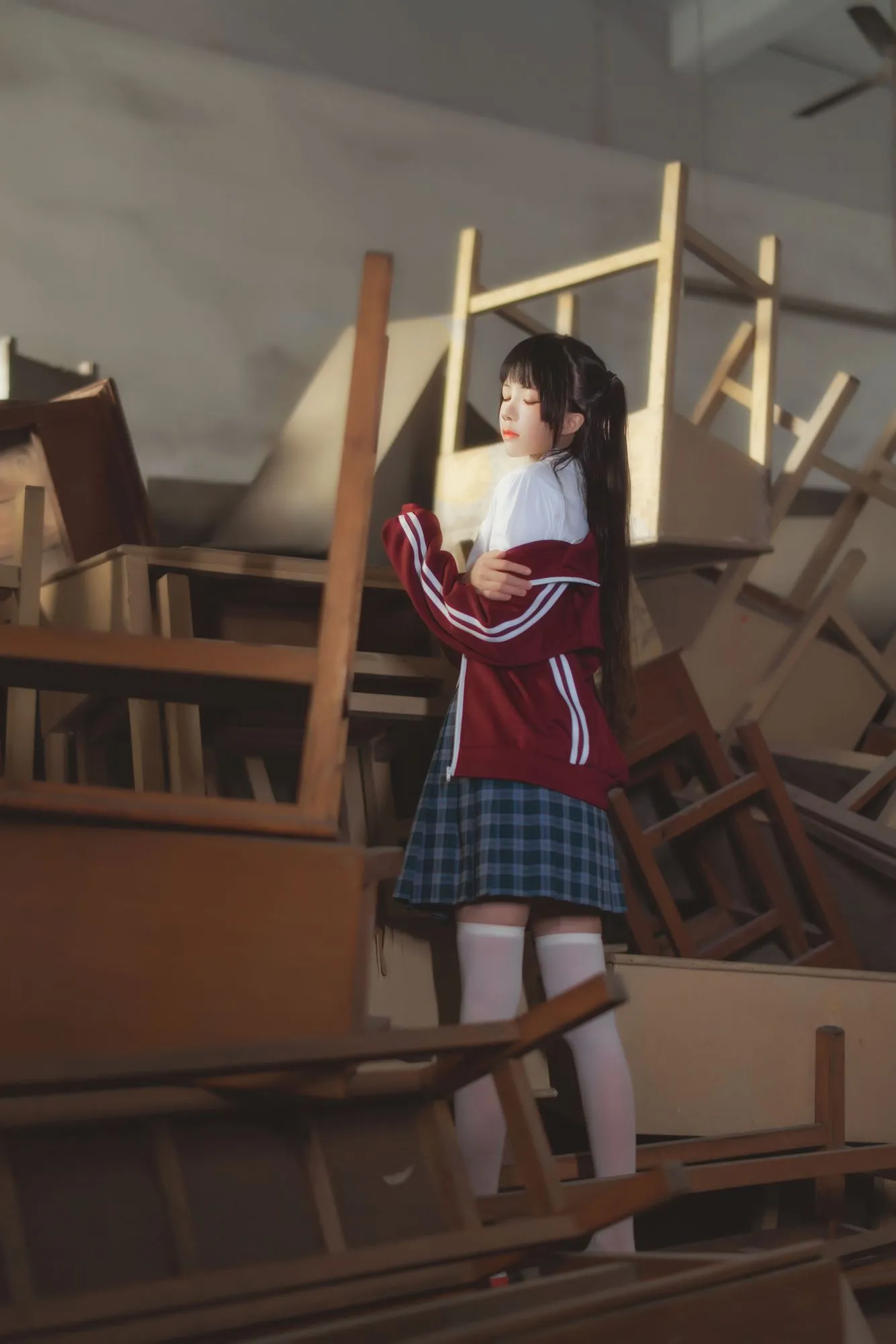图片[3]-No.125-桜桃未熟3 废弃教室 [38P]-coswz-cos王者