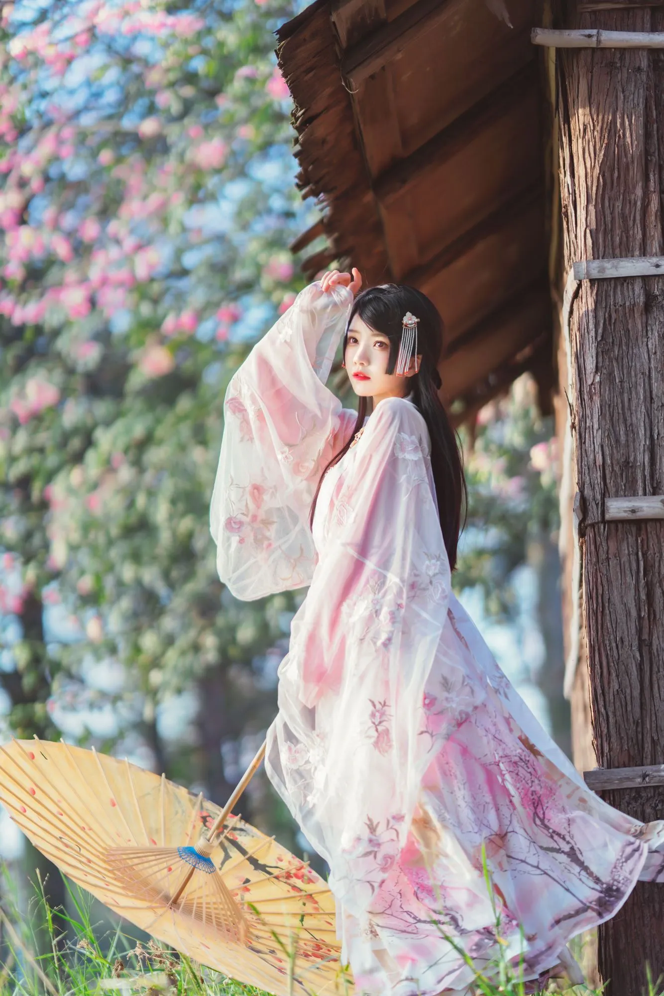 No.145-温柔×4 – 汉服桃花 [15P]-图妖社