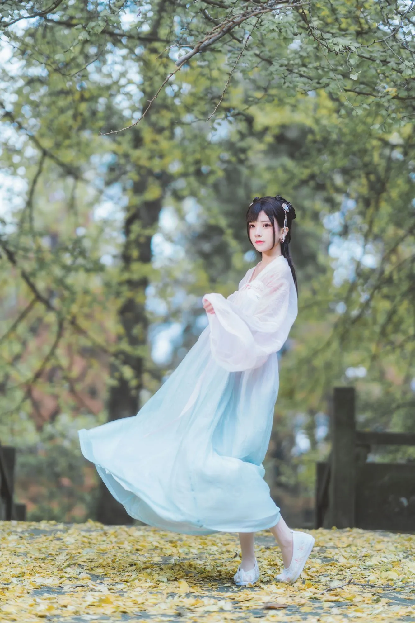 图片[2]-No.145-温柔×4 – 汉服银杏 [10P]-coswz-cos王者