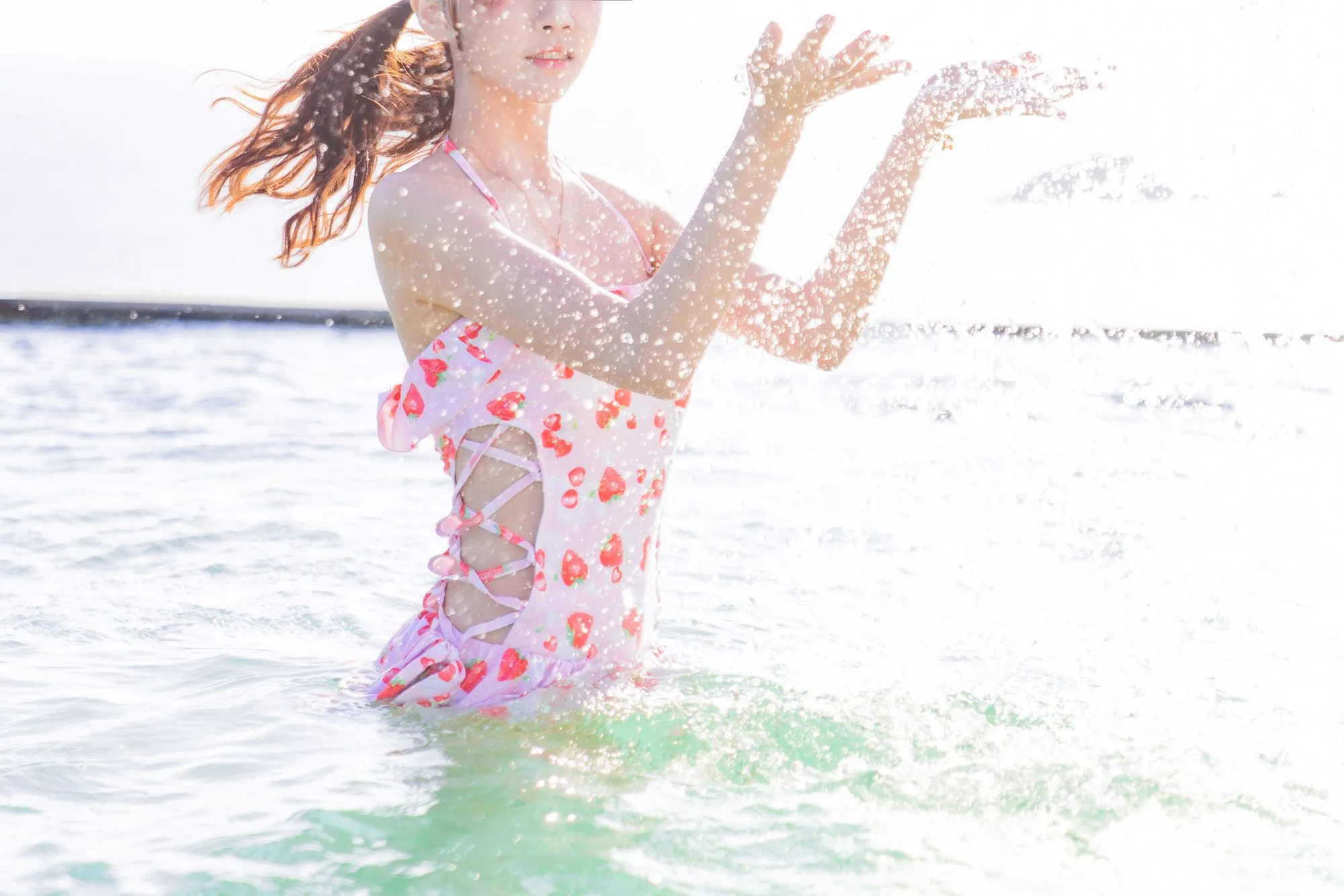 图片[3]-No.144-甜甜×4 – 草莓泳衣 [17P]-coswz-cos王者