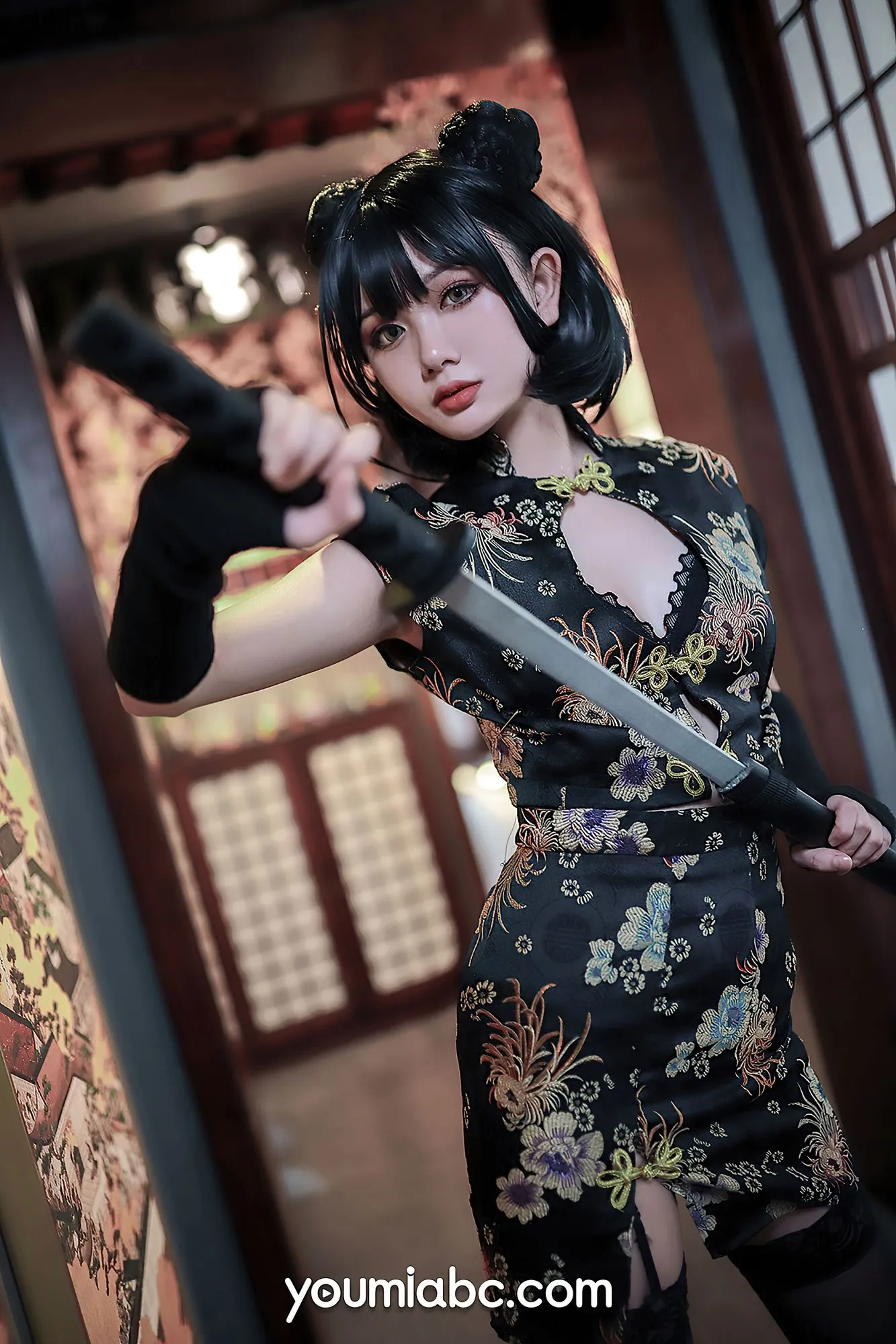 No.015-[YouMi尤蜜] 2020.12.12 旗袍武士娘 [33P]-图妖社