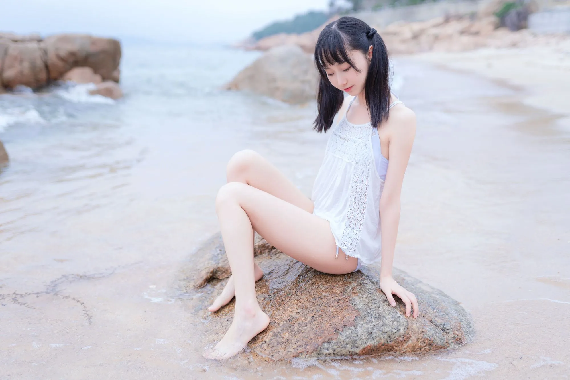 图片[2]-No.024-海边白色比基尼电子版 [30P]-coswz-cos王者