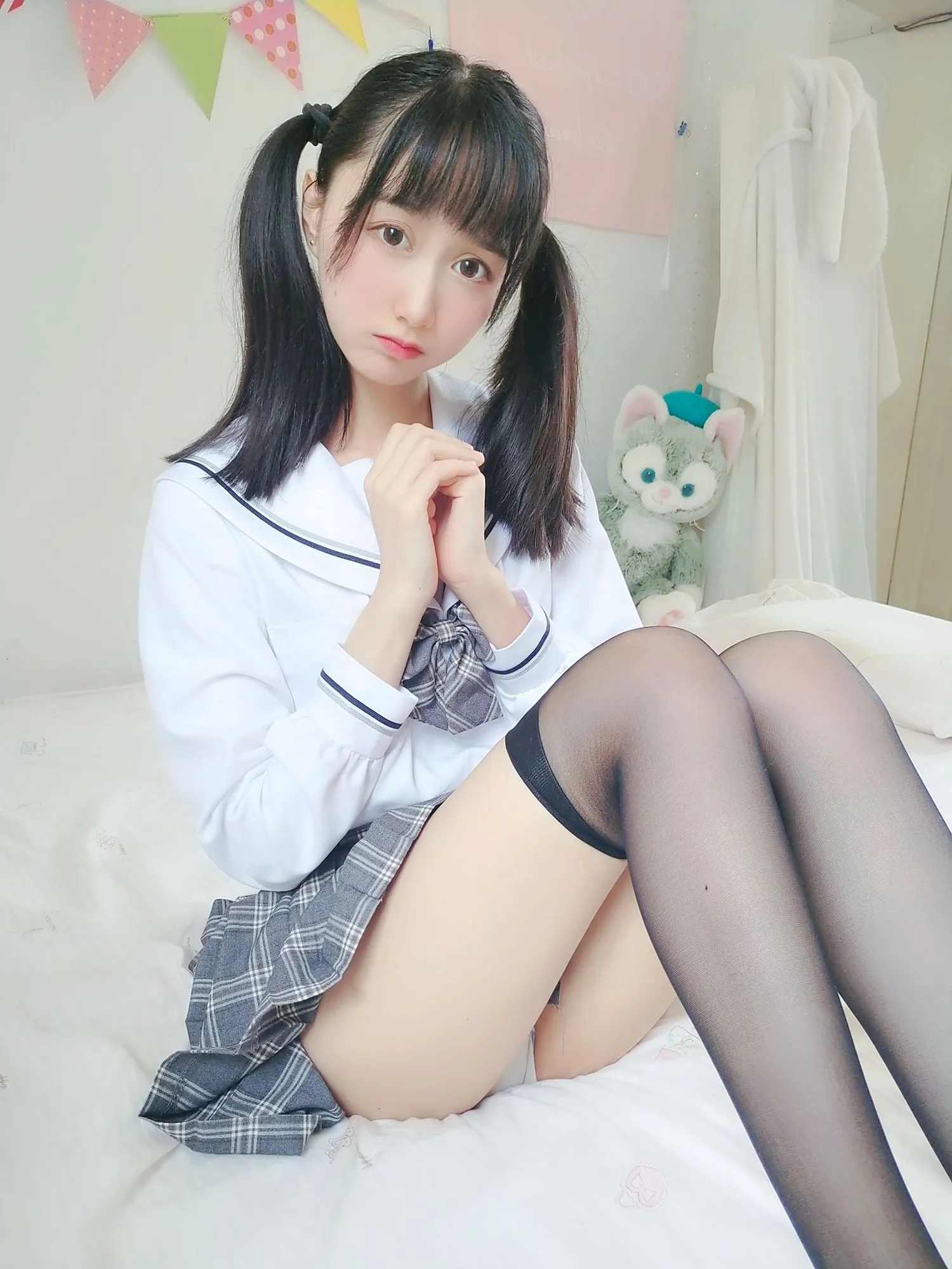 图片[4]-No.042-灰格子jk [21P 1V]-coswz-cos王者