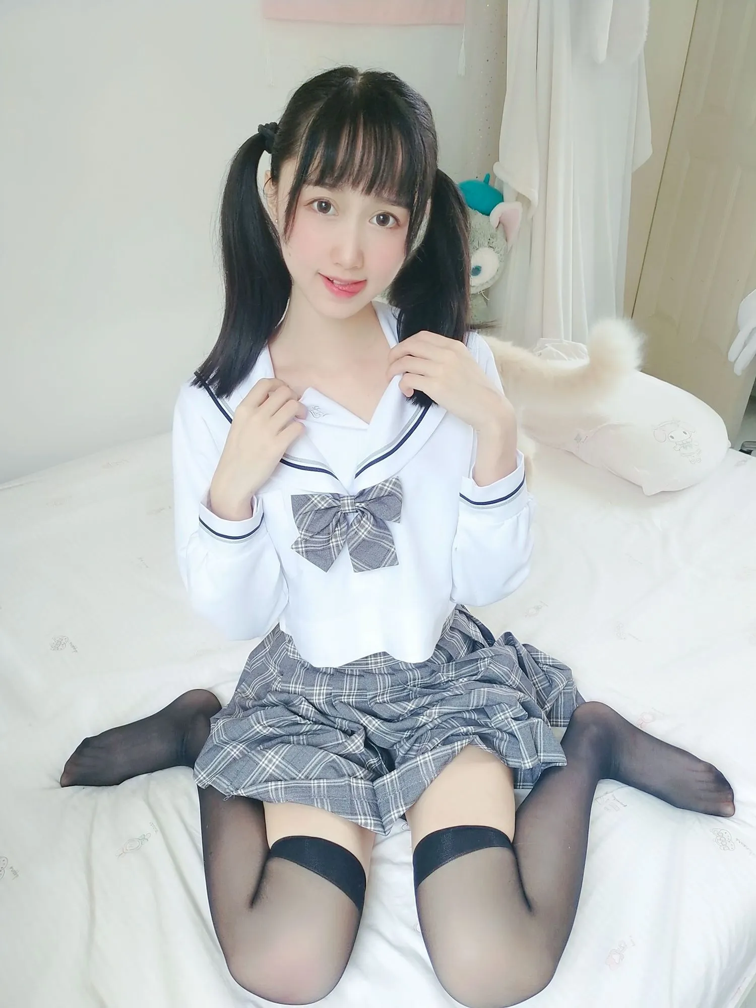 No.042-灰格子jk [21P 1V]-图妖社