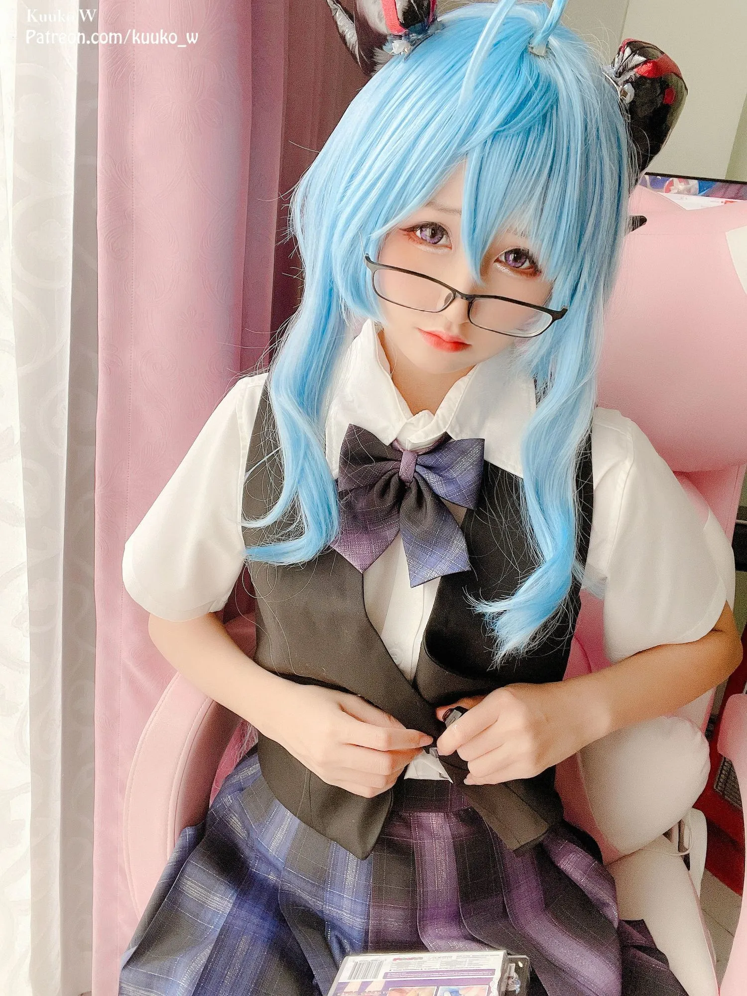 图片[3]-No.046-Ganyu Pure Seifuku [36P 6V]-coswz-cos王者
