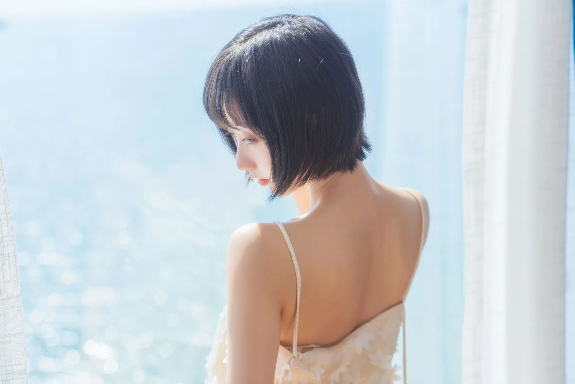 图片[2]-No.054-暖冬的海 米色裙子 [22P]-coswz-cos王者