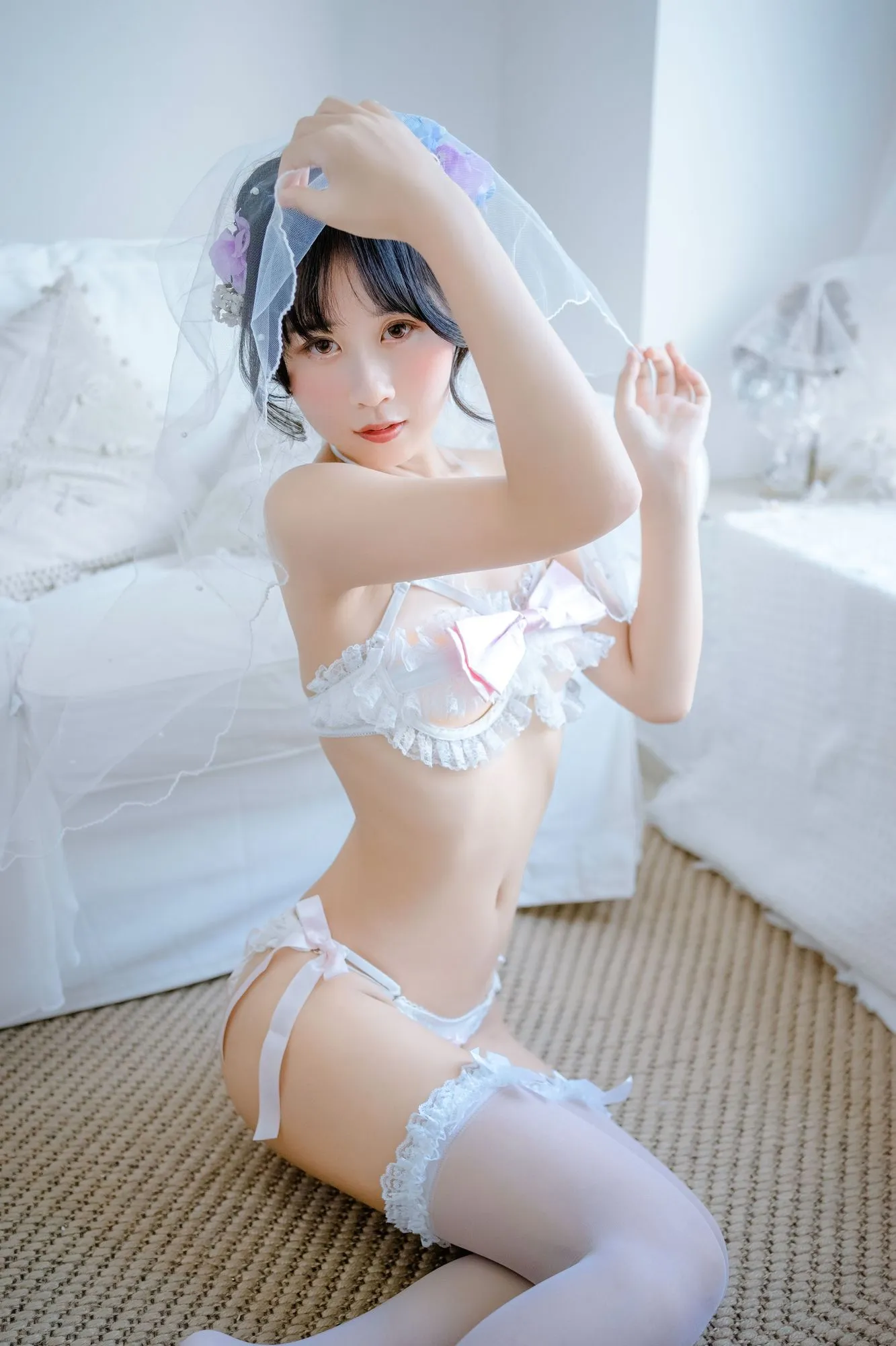 No.055 – 黑婚纱 玫瑰内衣 [23P]-图妖社