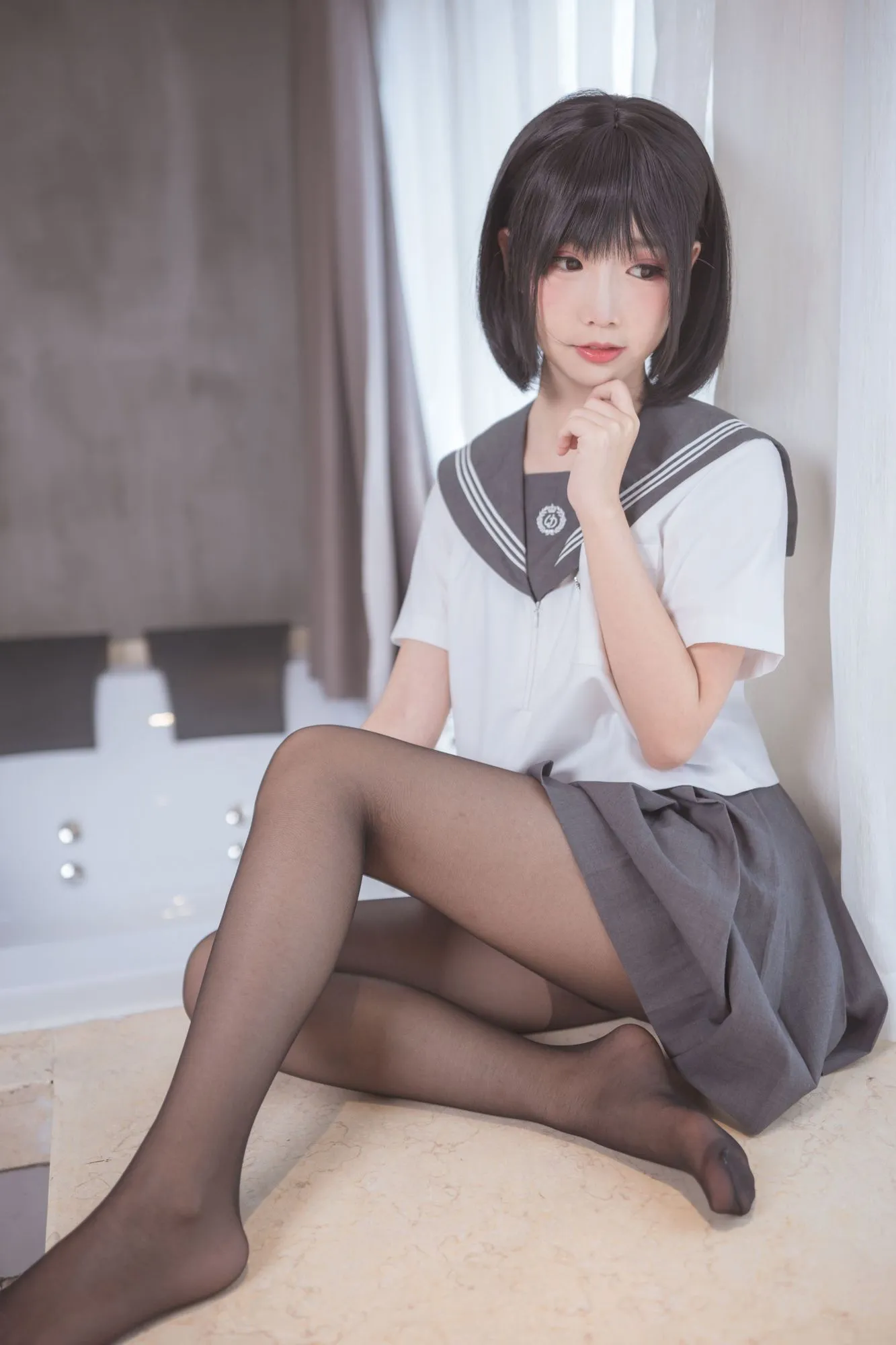 No.058-脑内少女 黑丝JK [25P]-图妖社