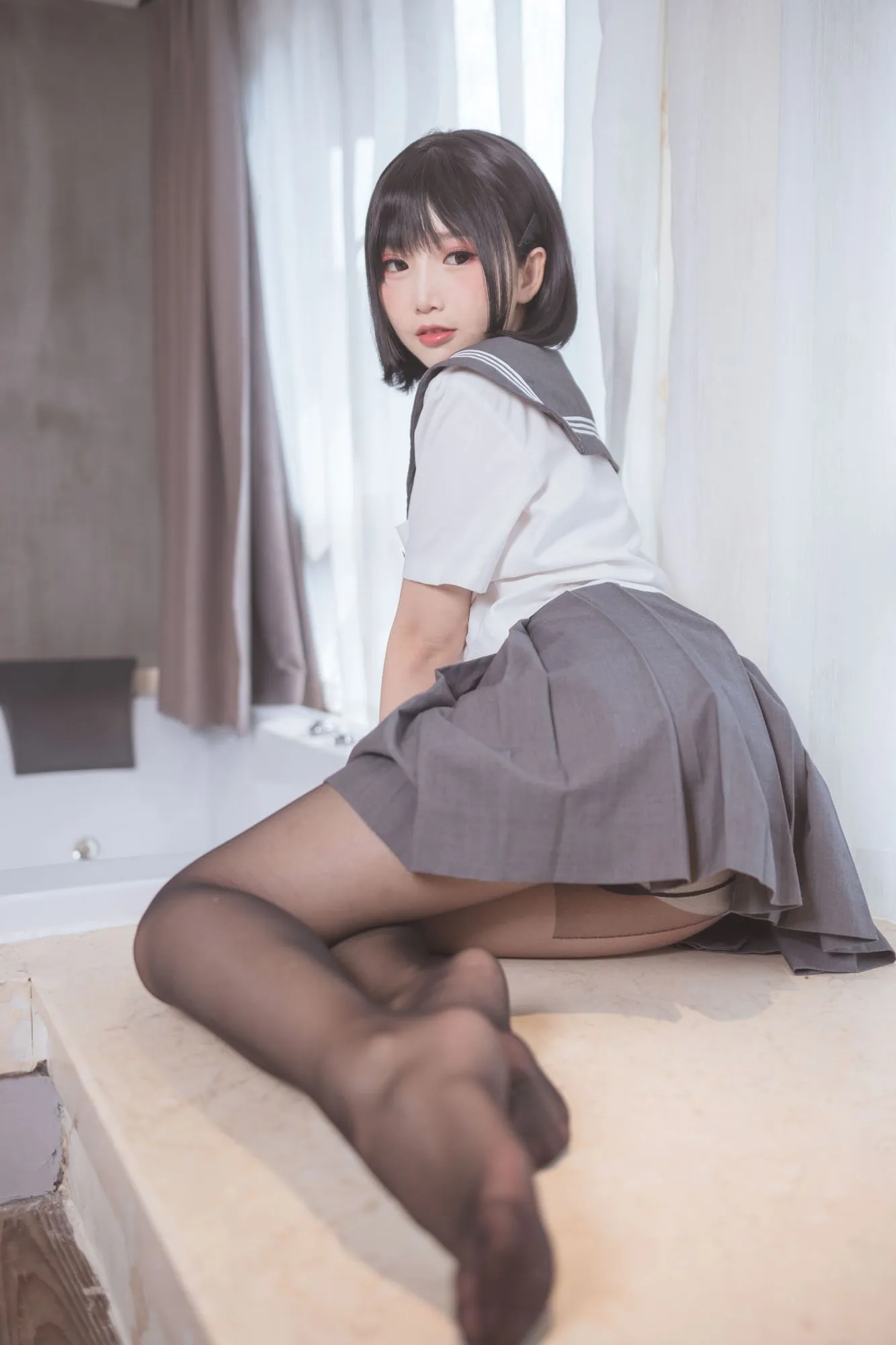 图片[2]-No.058-脑内少女 黑丝JK [25P]-coswz-cos王者