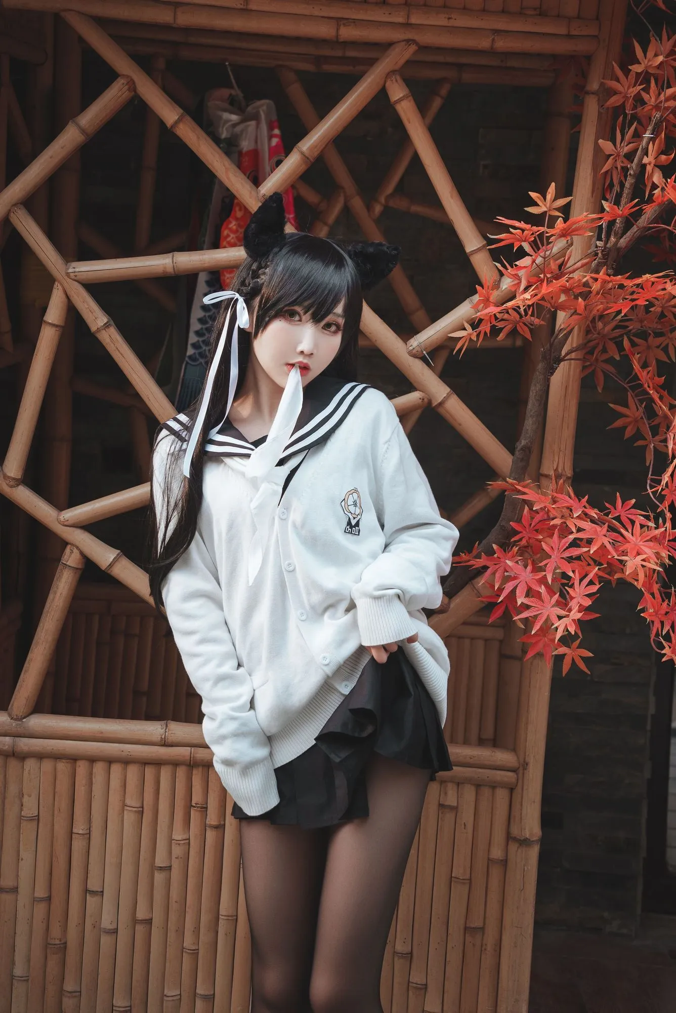 图片[3]-No.105-爱宕JK002 [47P 1V]-coswz-cos王者