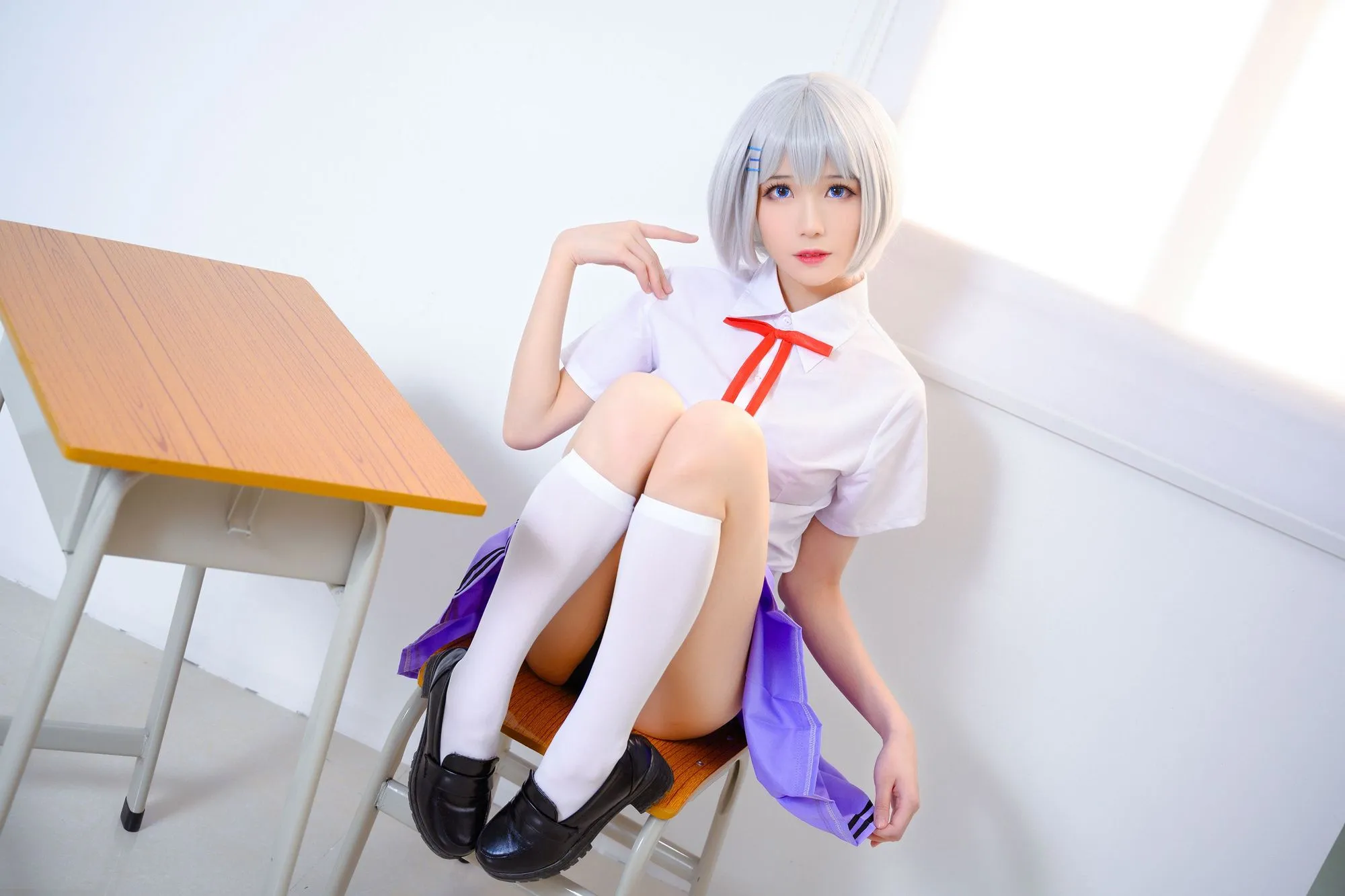 图片[2]-No.008 – 鸢一折纸 校服 [12P]-coswz-cos王者
