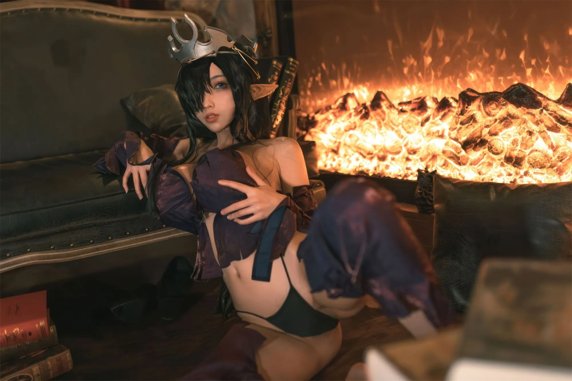 图片[5]-No.012 – 黑兽 精灵女王 [60P]-coswz-cos王者
