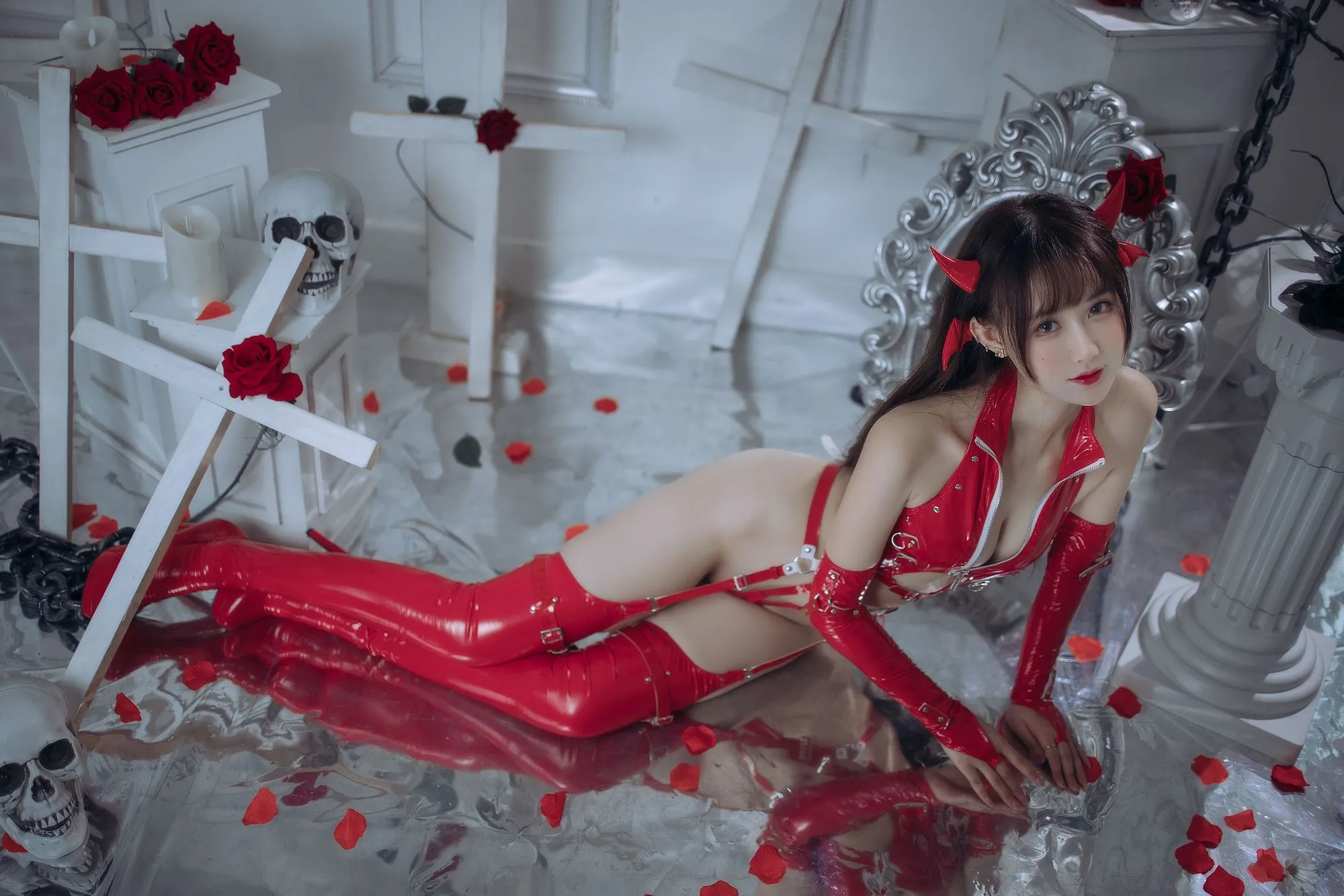 图片[4]-No.014 – 红色胶衣小恶魔 [65P 3V]-coswz-cos王者