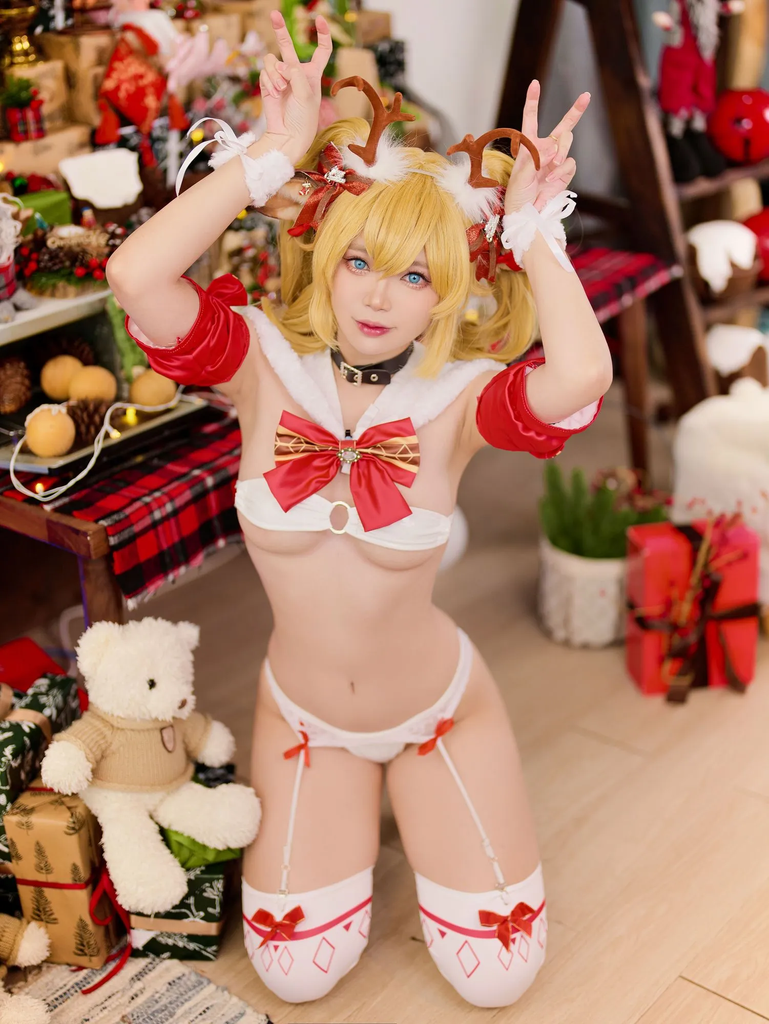 图片[3]-No.037 – Genshin Impact Barbara Christmas [28P 4V]-coswz-cos王者