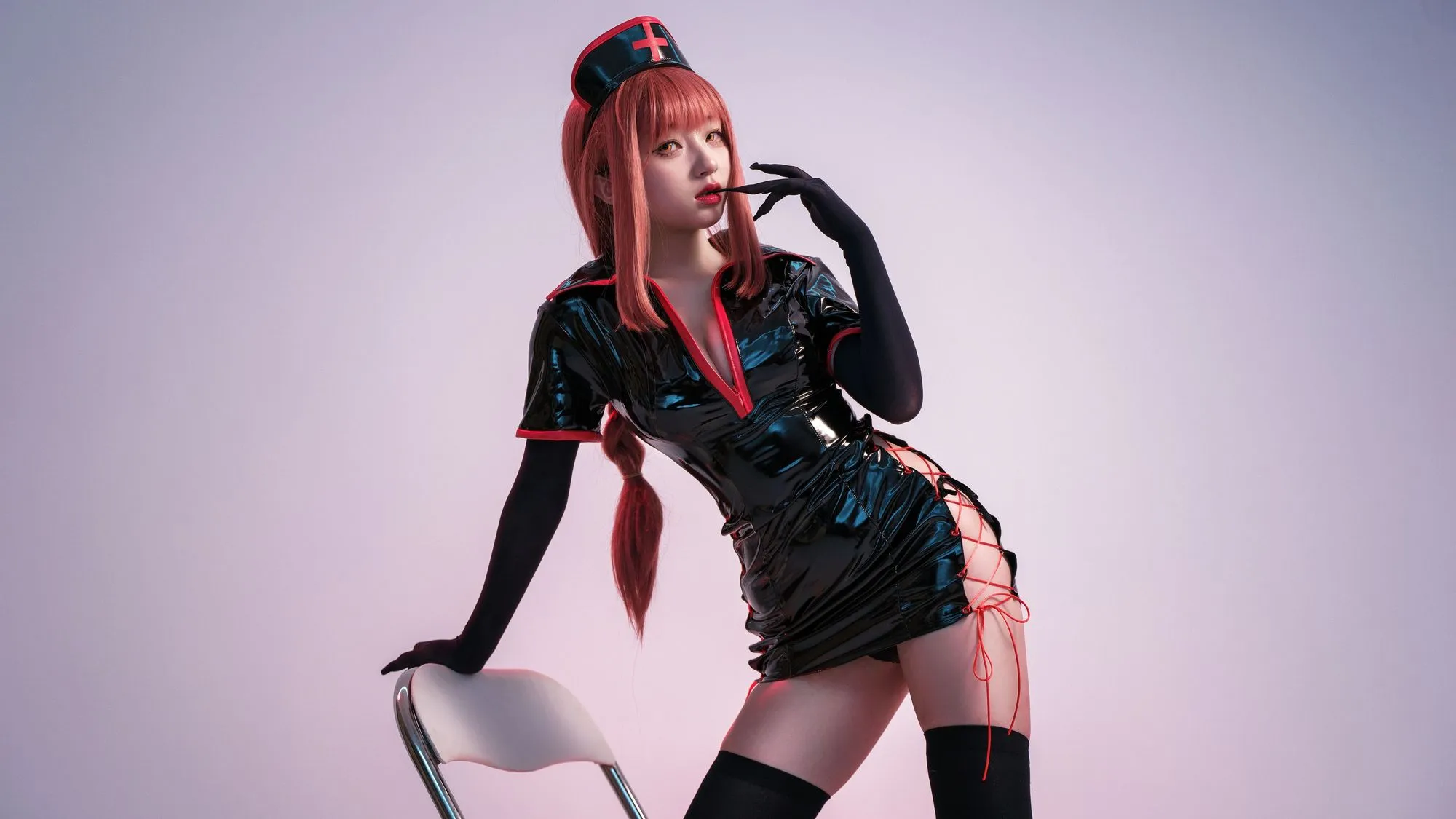 图片[4]-No.053 – 玛奇玛 黑色护士 [20P]-coswz-cos王者