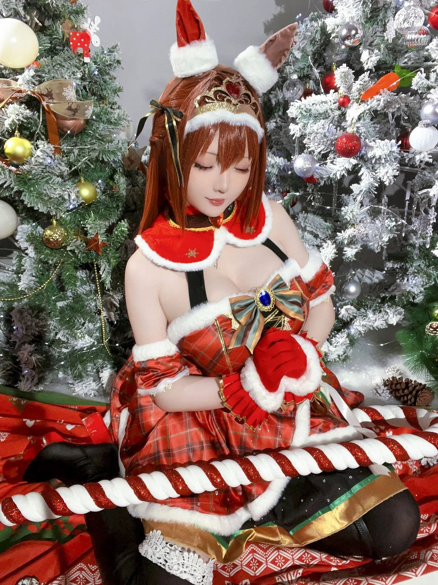 图片[3]-No.208 – 2023年12月计划A 赛马娘 大和赤骥 圣诞衣装 [47P]-coswz-cos王者