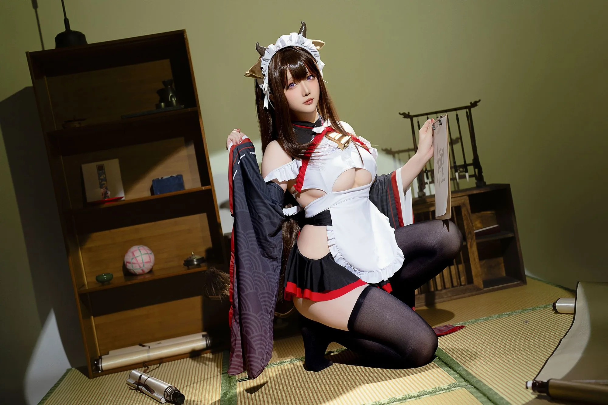 图片[2]-No.209 – 2023年12月计划B 碧蓝航线 樫野 女仆 [78P 3V]-coswz-cos王者