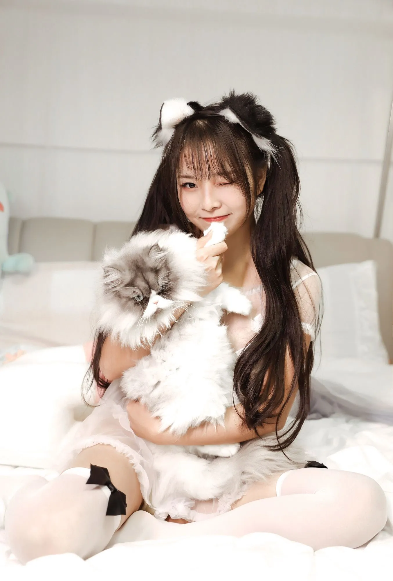 No.001 – 白色猫耳头饰 [10P]-图妖社