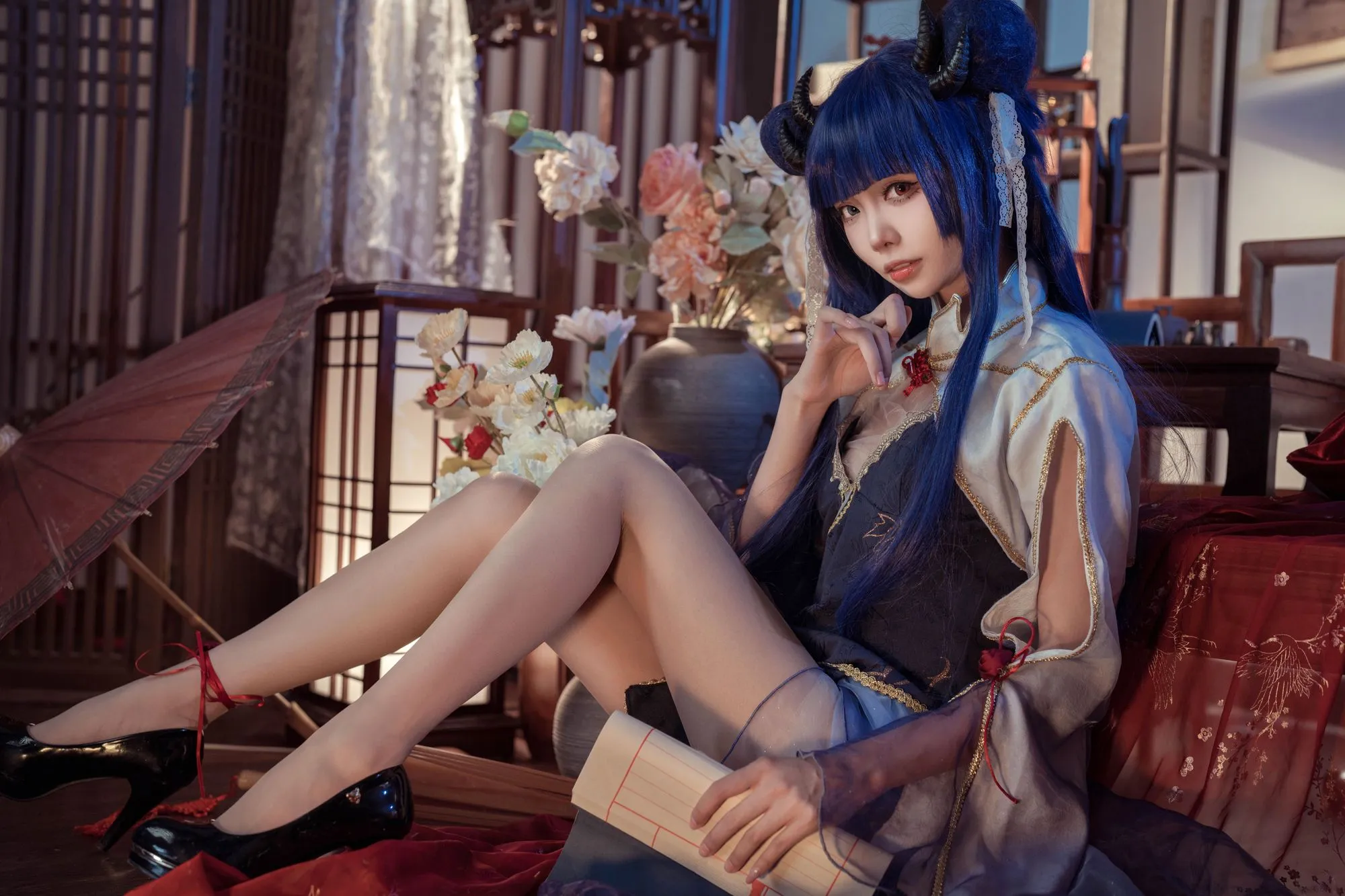图片[2]-No.006 – 碧蓝档案 伊吹 新年旗袍 [35P]-coswz-cos王者