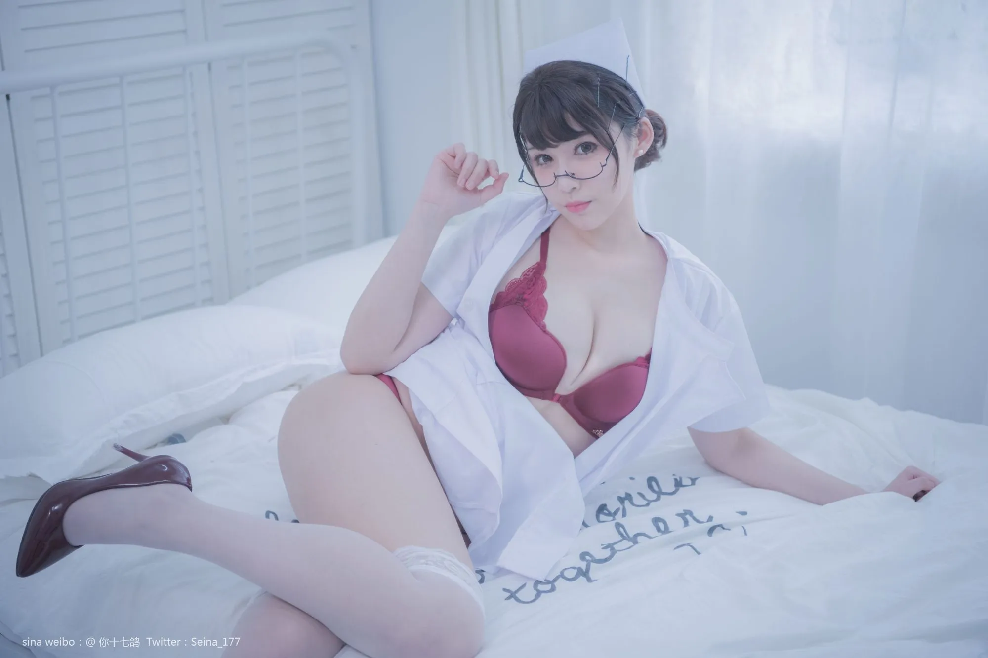 图片[6]-No.075 – 「你十七鸽」白色护士 [104P 1V]-coswz-cos王者