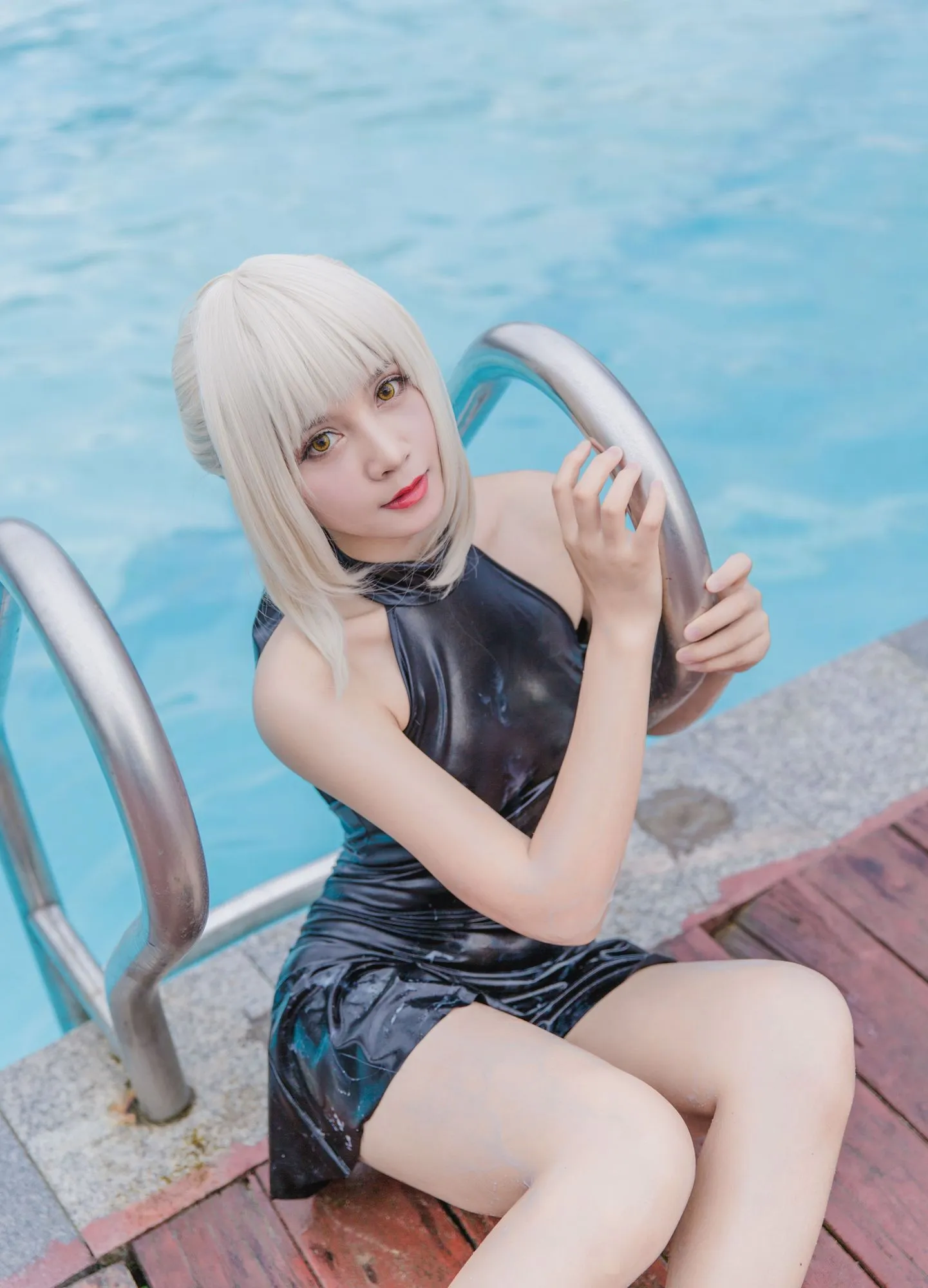 图片[3]-No.140 – 「秋山AkI」着黑SABER [30P]-coswz-cos王者