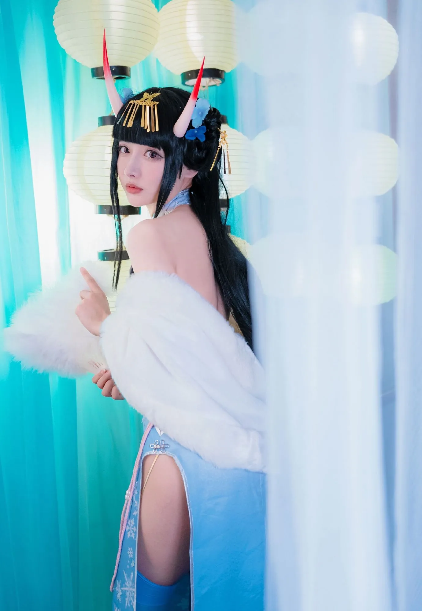 图片[3]-No.205 – 「紫氯氯」能代 貅 旗袍 [18P]-coswz-cos王者