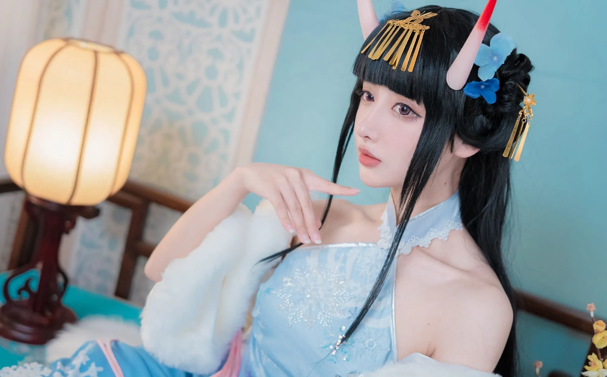 图片[2]-No.205 – 「紫氯氯」能代 貅 旗袍 [18P]-coswz-cos王者