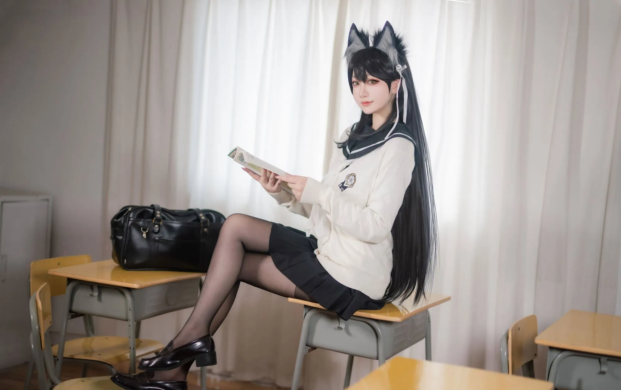 图片[2]-No.345 – 「Halo_酱」碧蓝航线 爱宕校服 [12P]-coswz-cos王者
