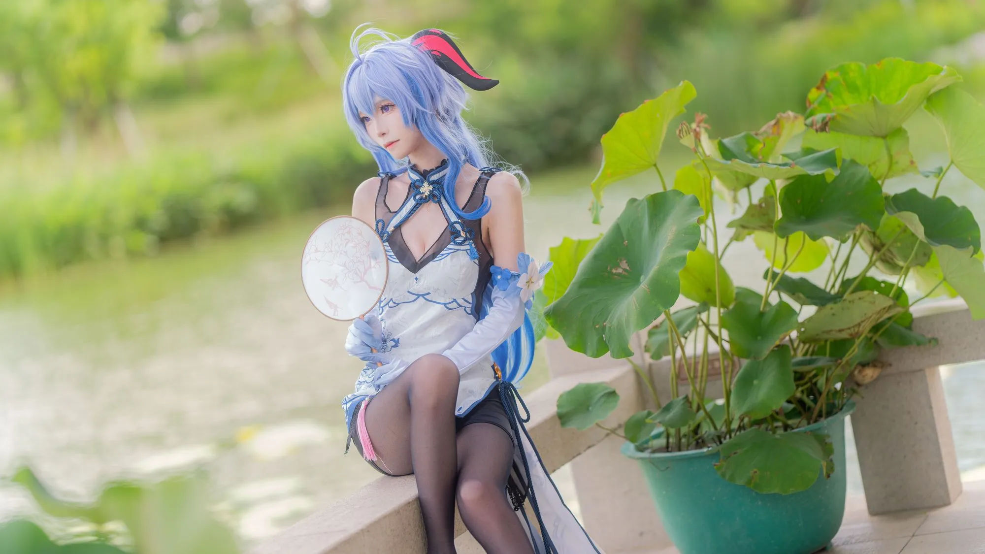 图片[2]-No.424 – 「坂坂白」甘雨旗袍 [15P]-coswz-cos王者