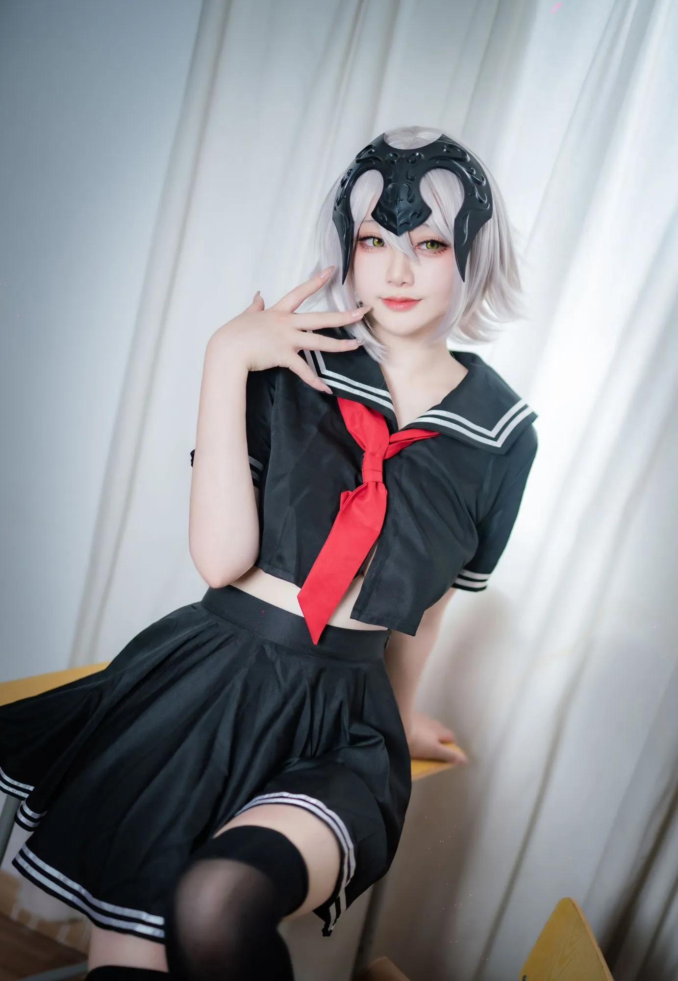 No.459 – 「Halo_酱」黑贞校服 [12P]-图妖社