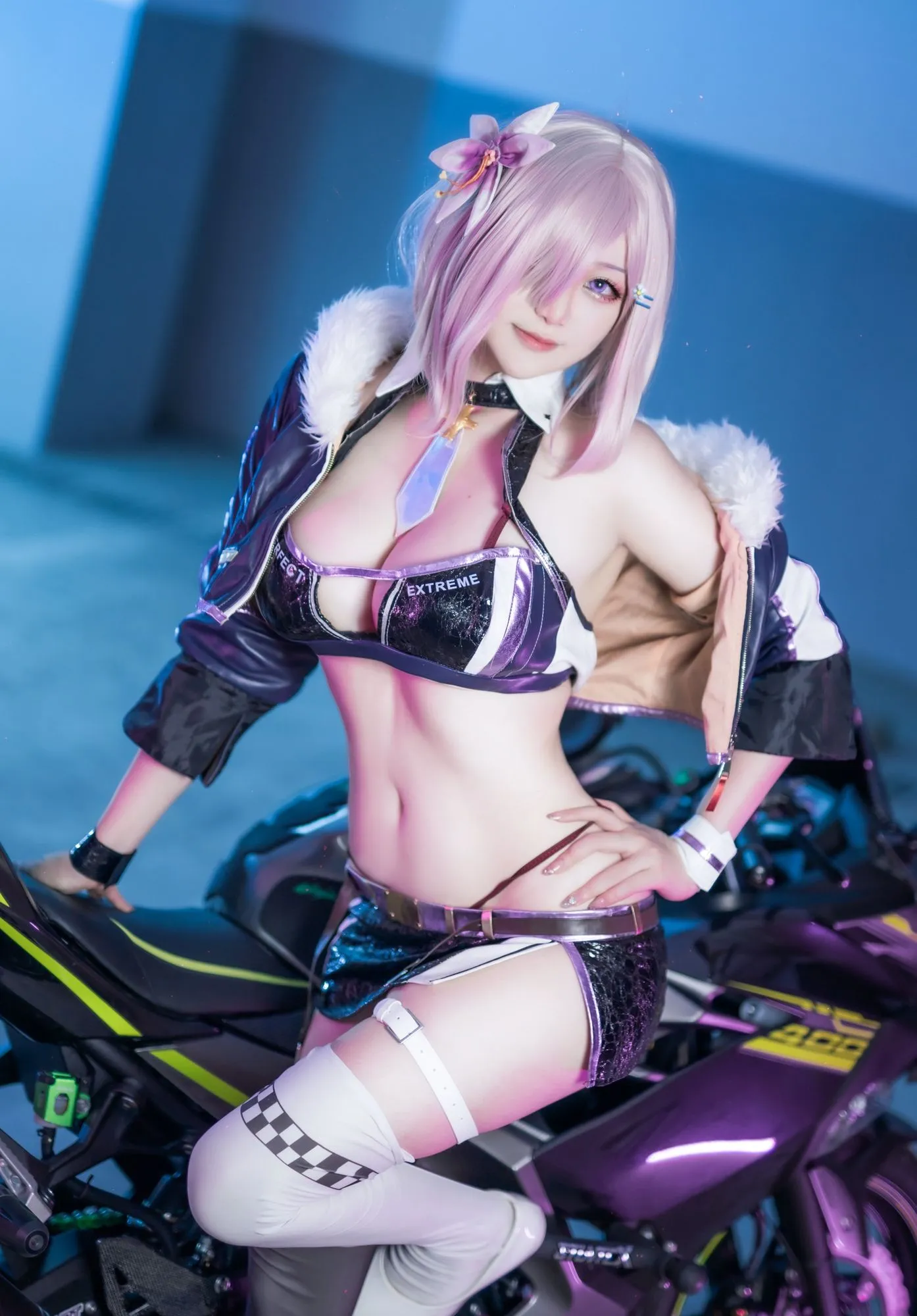 图片[3]-No.490 – 「Halo_酱」FGO 玛修 机车赛车服 [12P]-coswz-cos王者