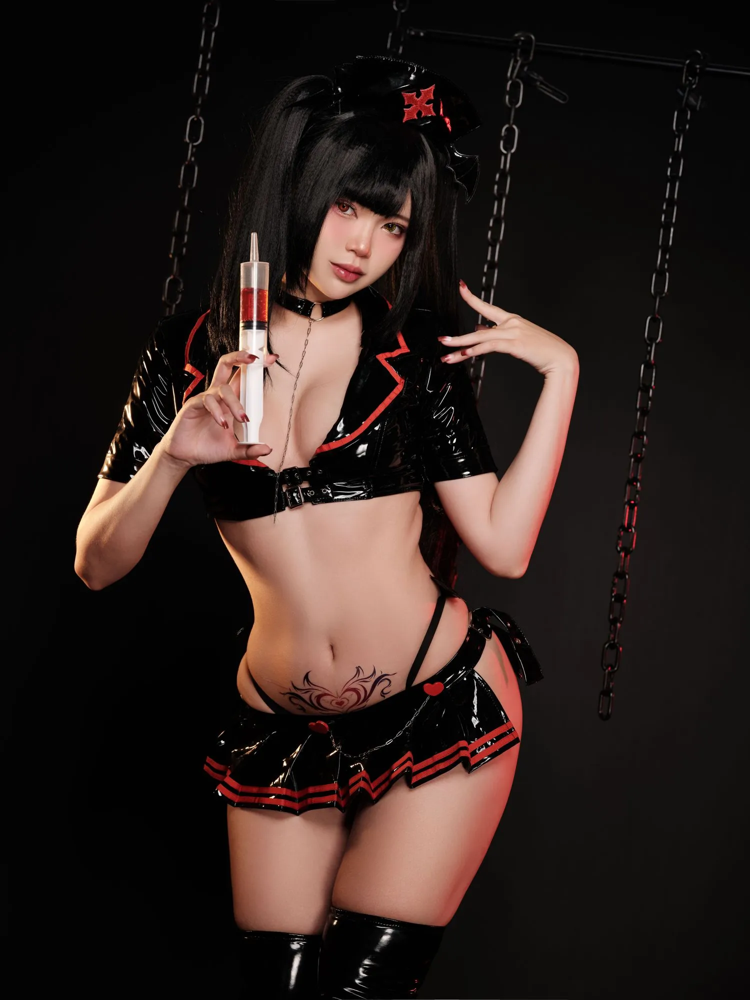 图片[3]-No.091 – Kurumi Tokisaki Dark Nurse [23P 4V]-coswz-cos王者