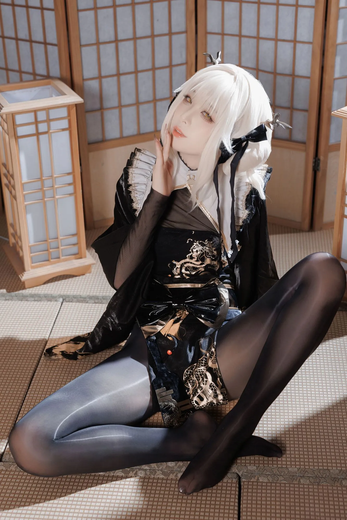 图片[5]-No.059 – NIKKE胜利女神 白兔布兰儿 和服 [40P]-coswz-cos王者