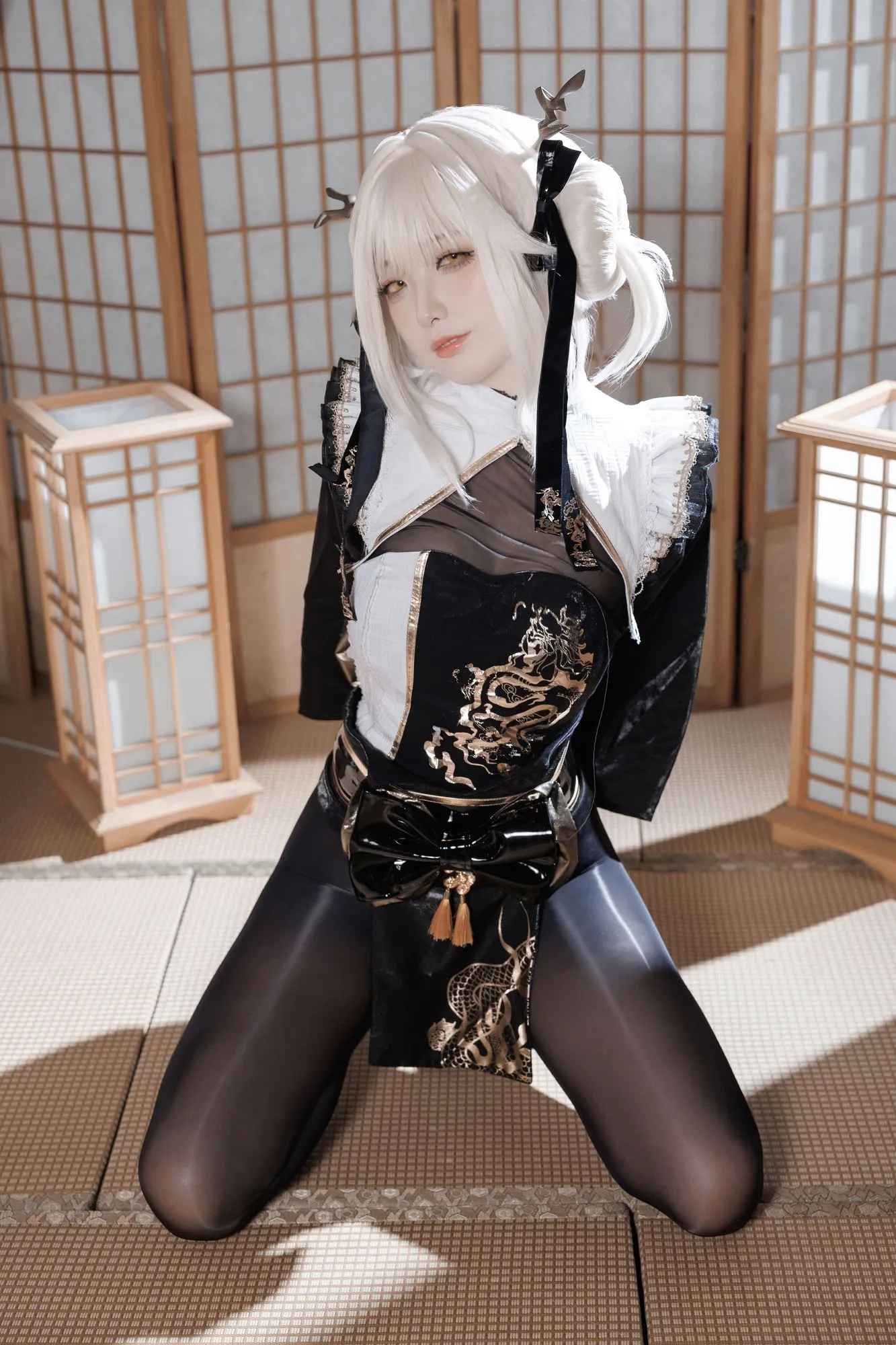 图片[4]-No.059 – NIKKE胜利女神 白兔布兰儿 和服 [40P]-coswz-cos王者