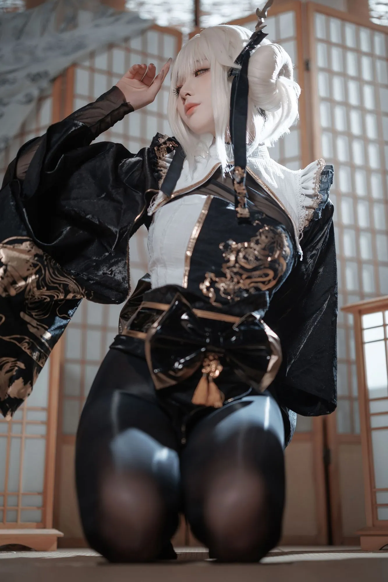 No.059 – NIKKE胜利女神 白兔布兰儿 和服 [40P]-图妖社