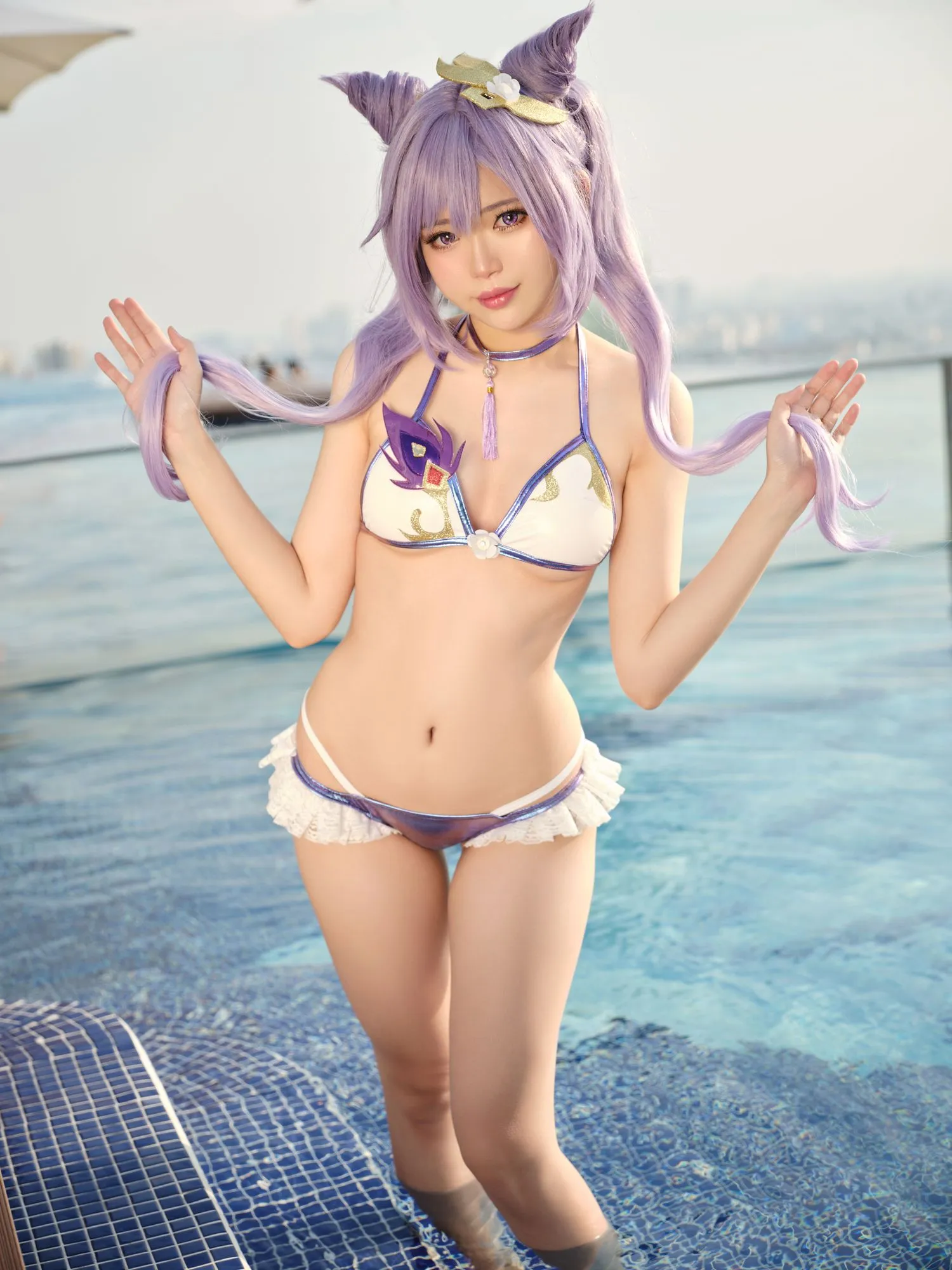 图片[3]-No.107 – Keqing Swimsuit [15P]-coswz-cos王者