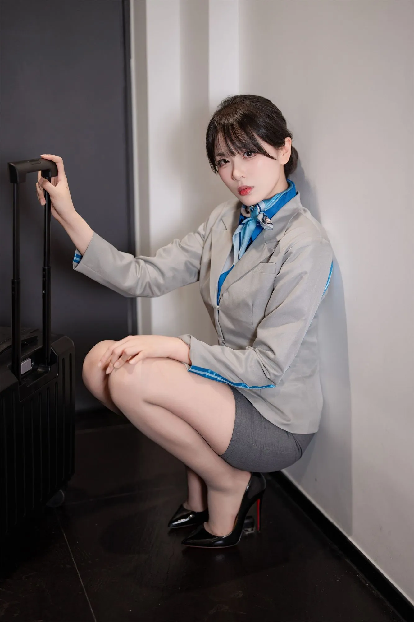 No.081 – 生日作 空姐黑丝+灰丝 [140P 2V]-图妖社