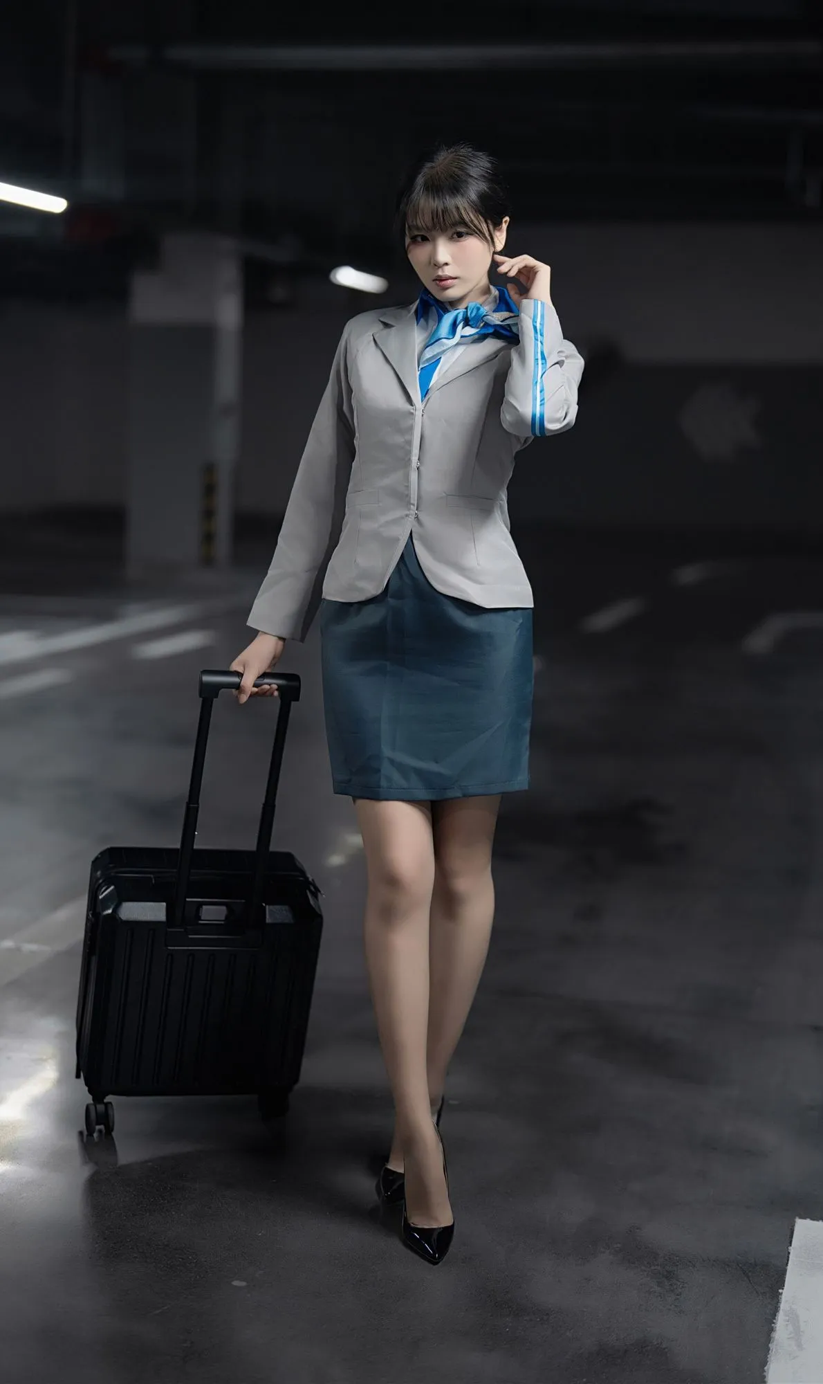 图片[6]-No.081 – 生日作 空姐黑丝+灰丝 [140P 2V]-coswz-cos王者