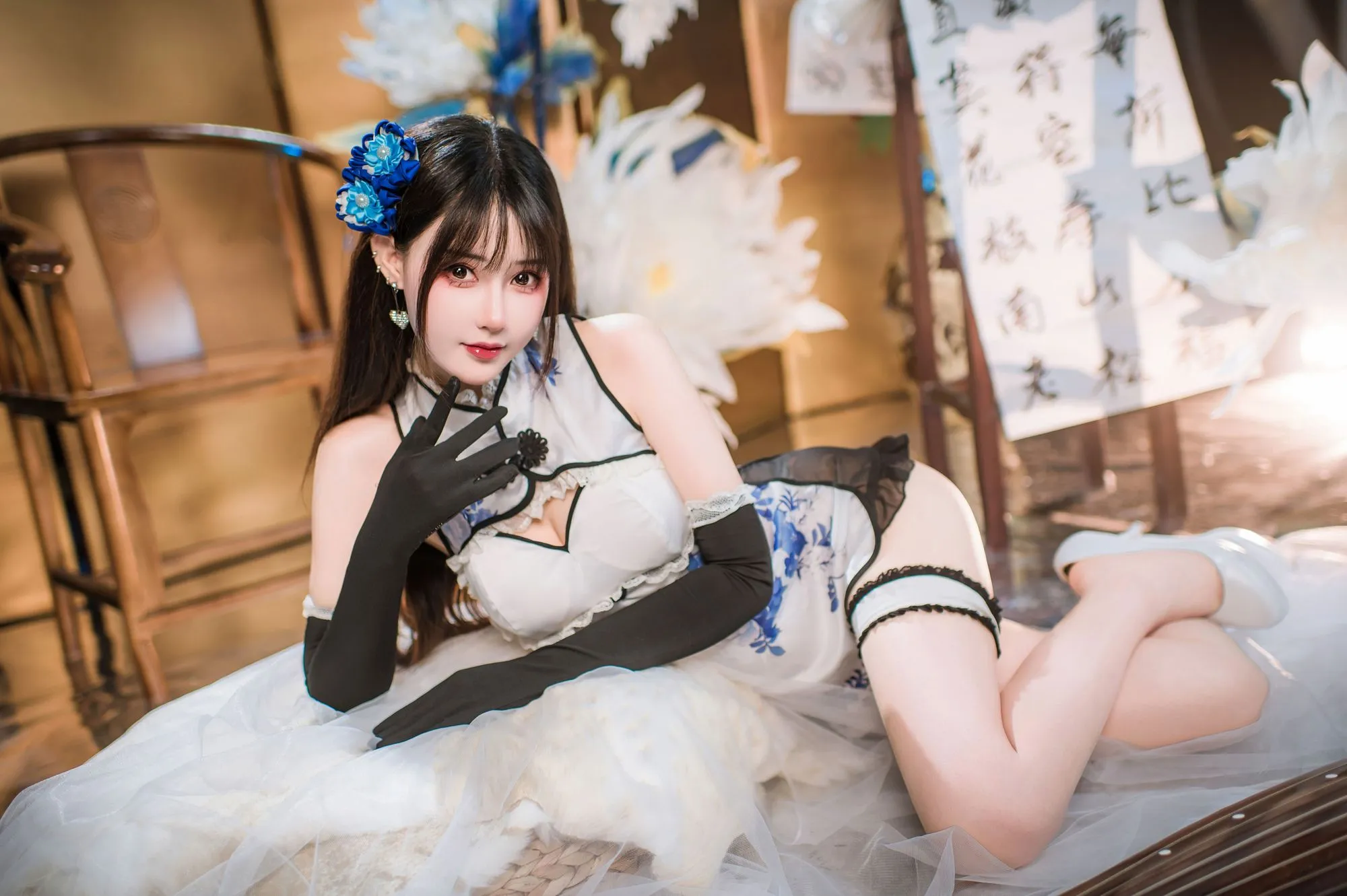 图片[2]-No.023 – 瓶儿 青花瓷旗袍 [25P]-coswz-cos王者