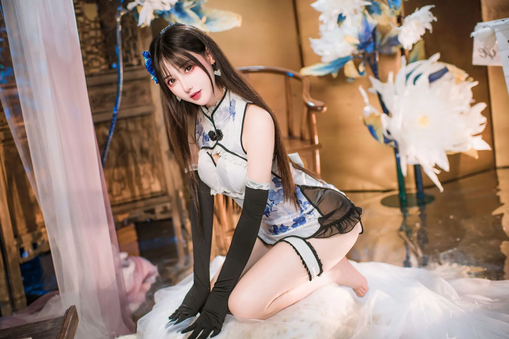 图片[5]-No.023 – 瓶儿 青花瓷旗袍 [25P]-coswz-cos王者