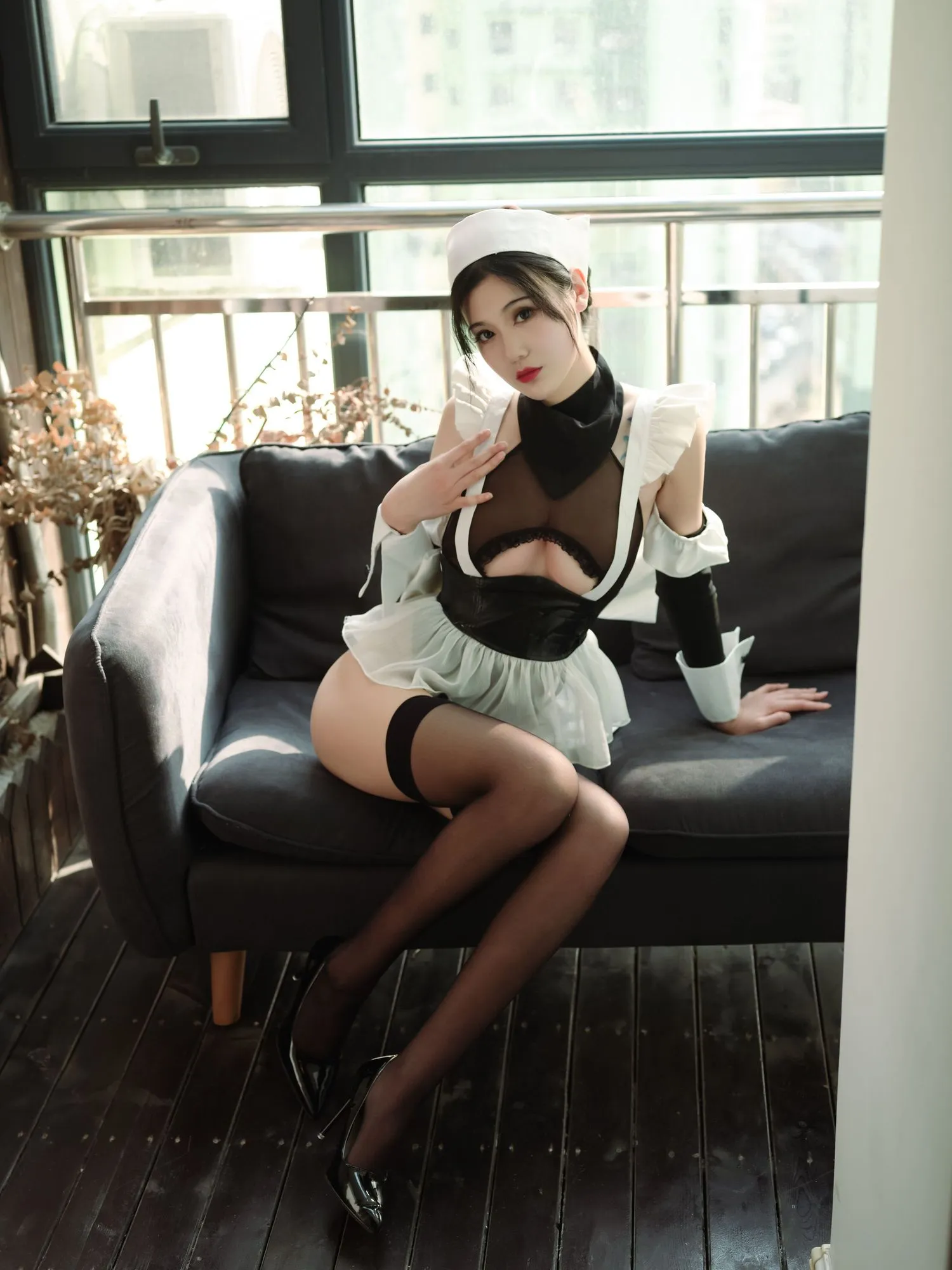 图片[2]-No.026 – 吊带袜女仆 [13P]-coswz-cos王者
